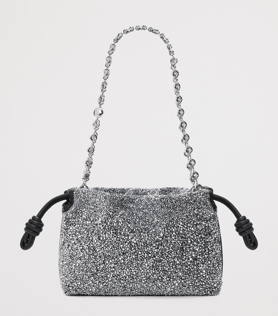 LOEWE Mini Beaded Flamenco Purse Black/silver Image 3