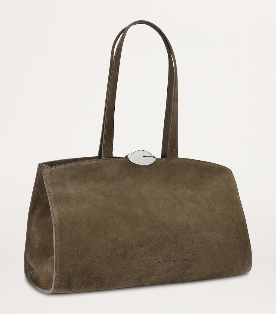 Suede Serena Top-Handle Bag BROWN Image 2