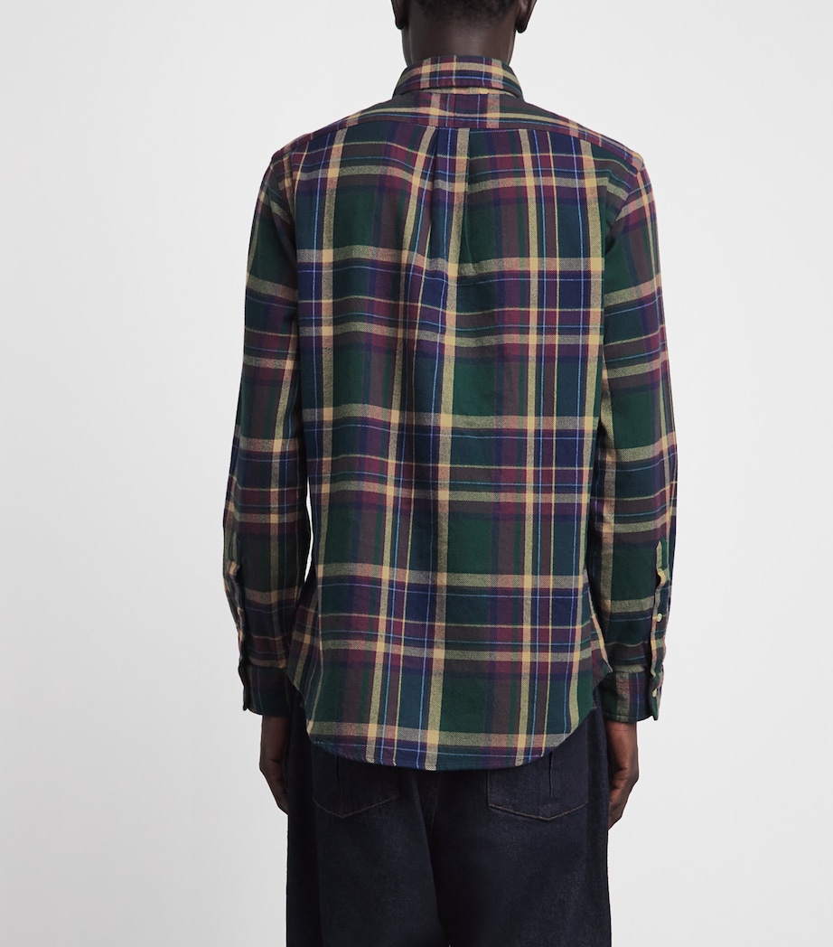 Polo Ralph Lauren Mens Flannel Plaid Shirt Frst Brgndy Mlt Image 5