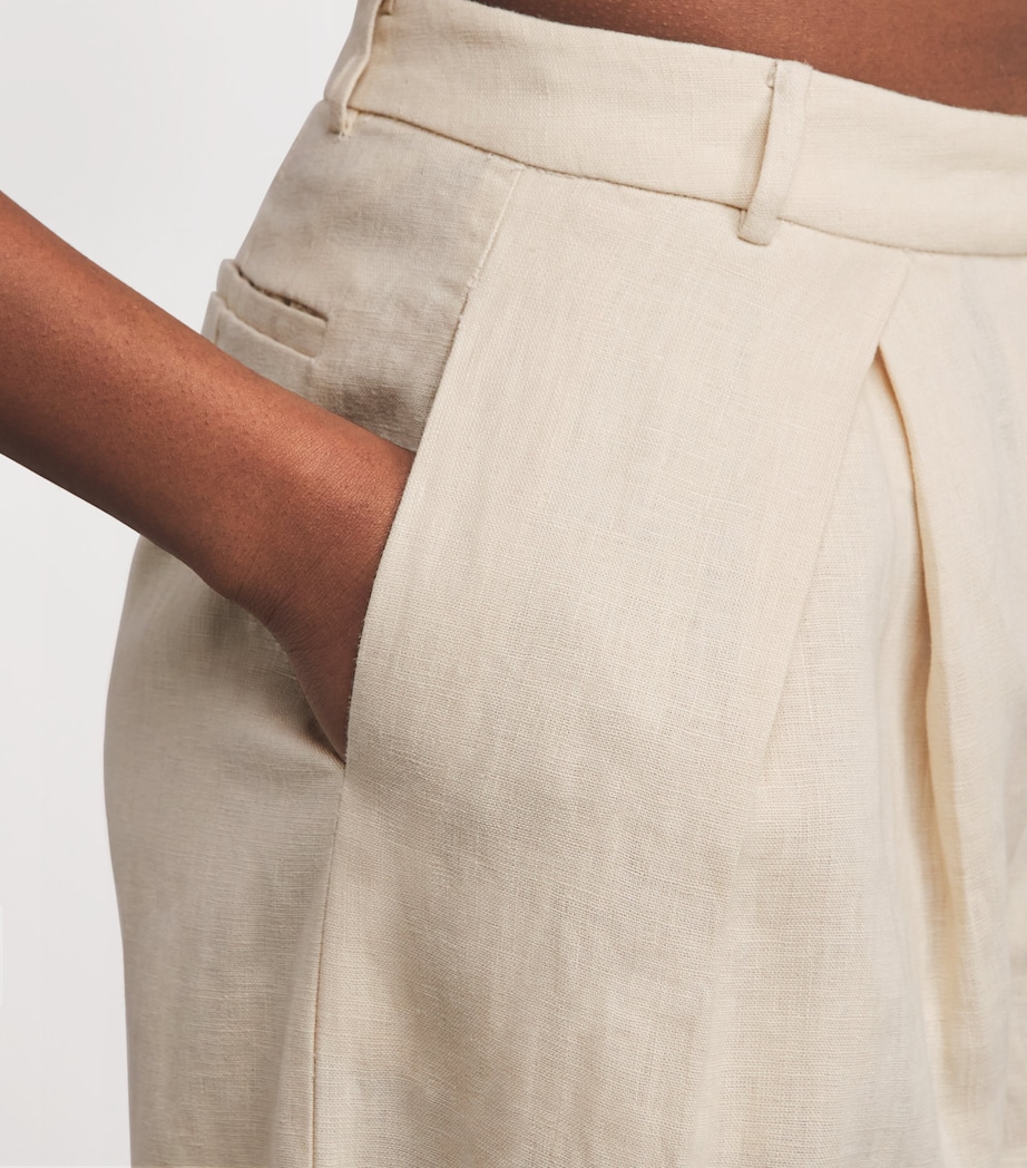 Faithfull the Brand Womens Linen Sofia Wide-Leg Trousers Panna Image 5