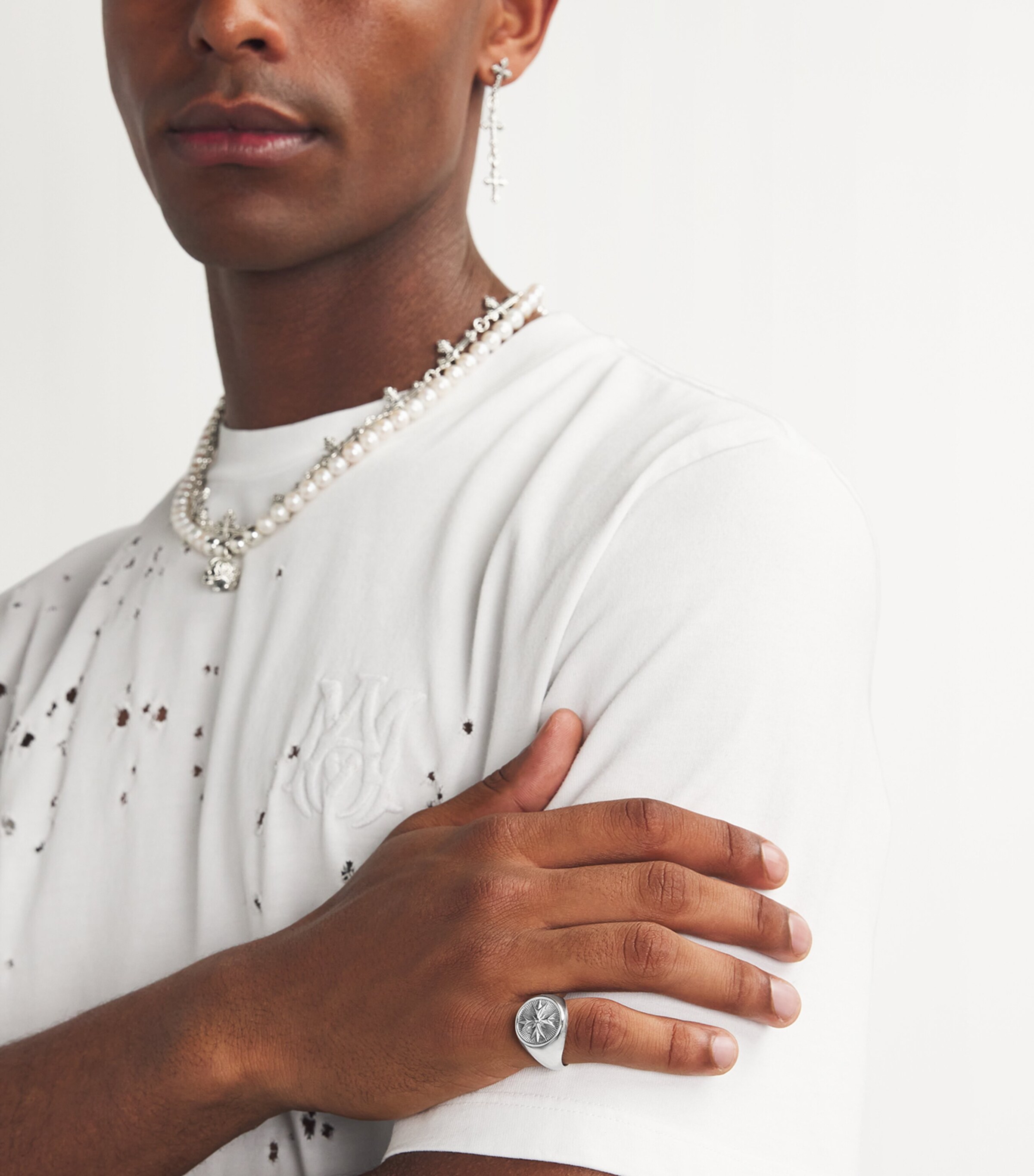 Emanuele Bicocchi Sterling Silver Crest Signet Ring Silver Image 4