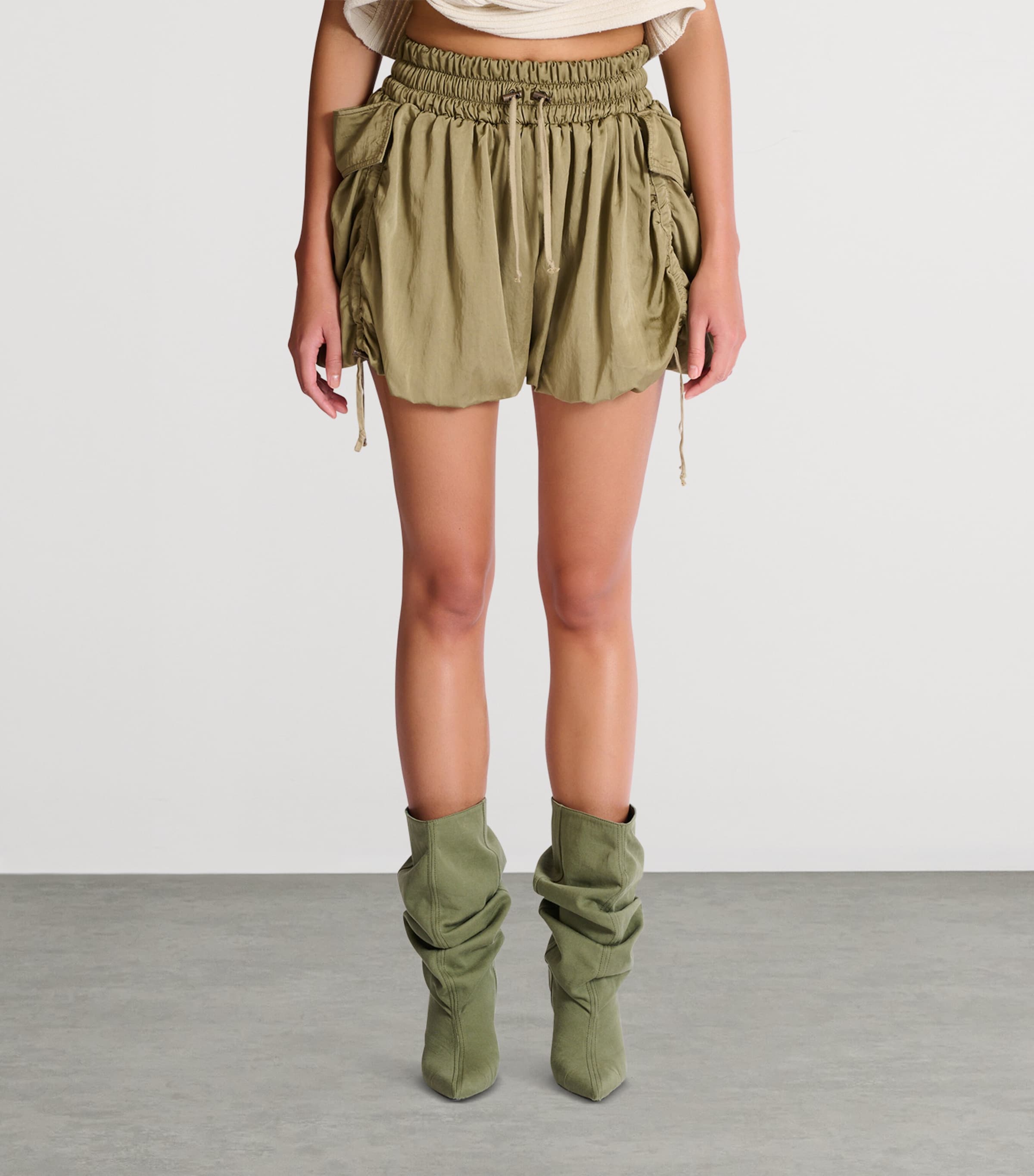 Twill Drawstring Shorts 7GS VERT PALE Image 2