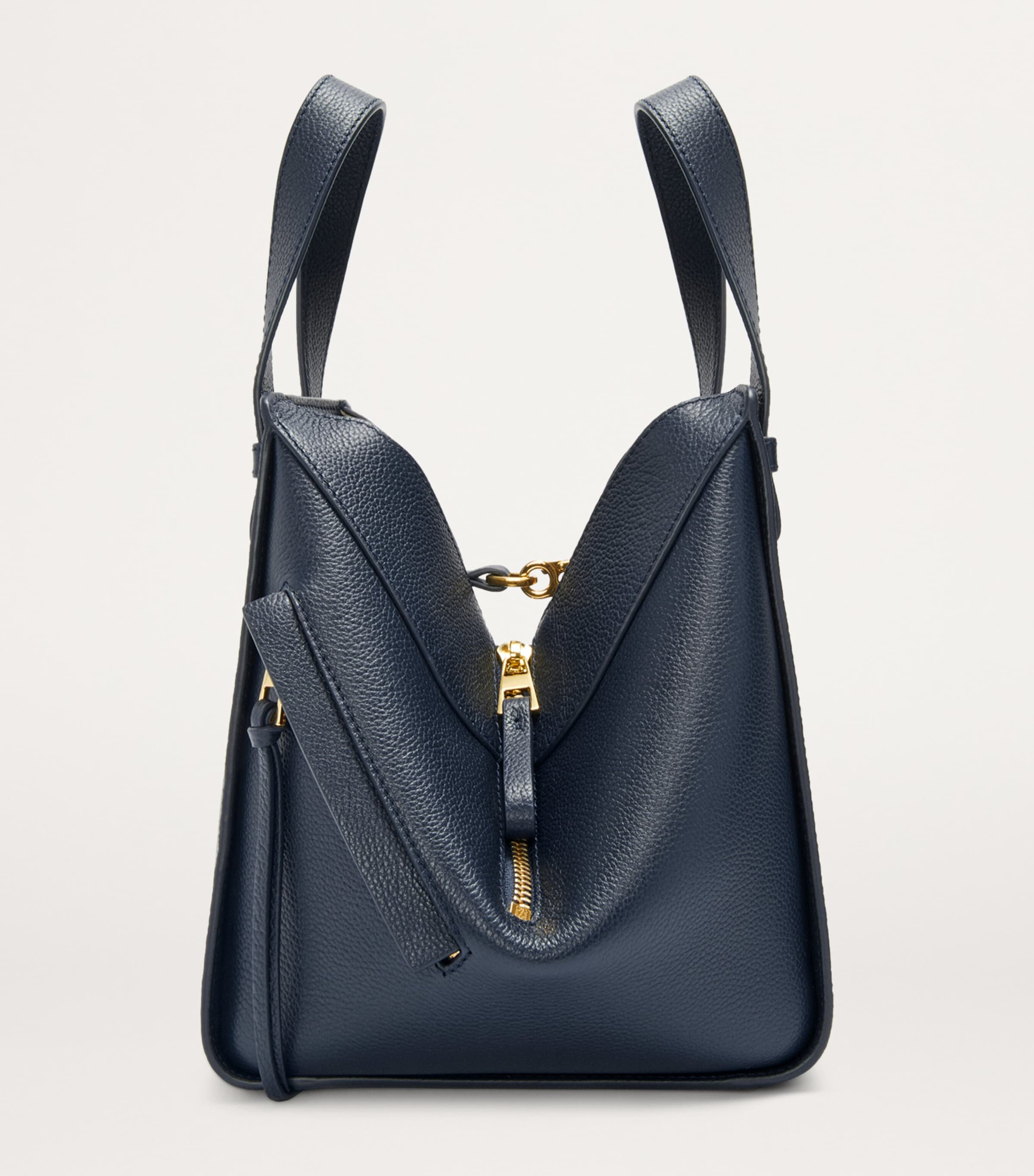 LOEWE Navy Leather Hammock Top-Handle Bag | Harrods US