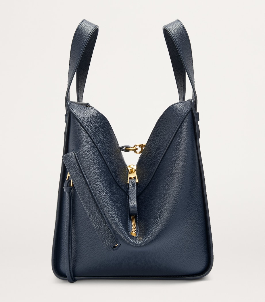 Leather Hammock Top-Handle Bag DEEP NAVY Image 4