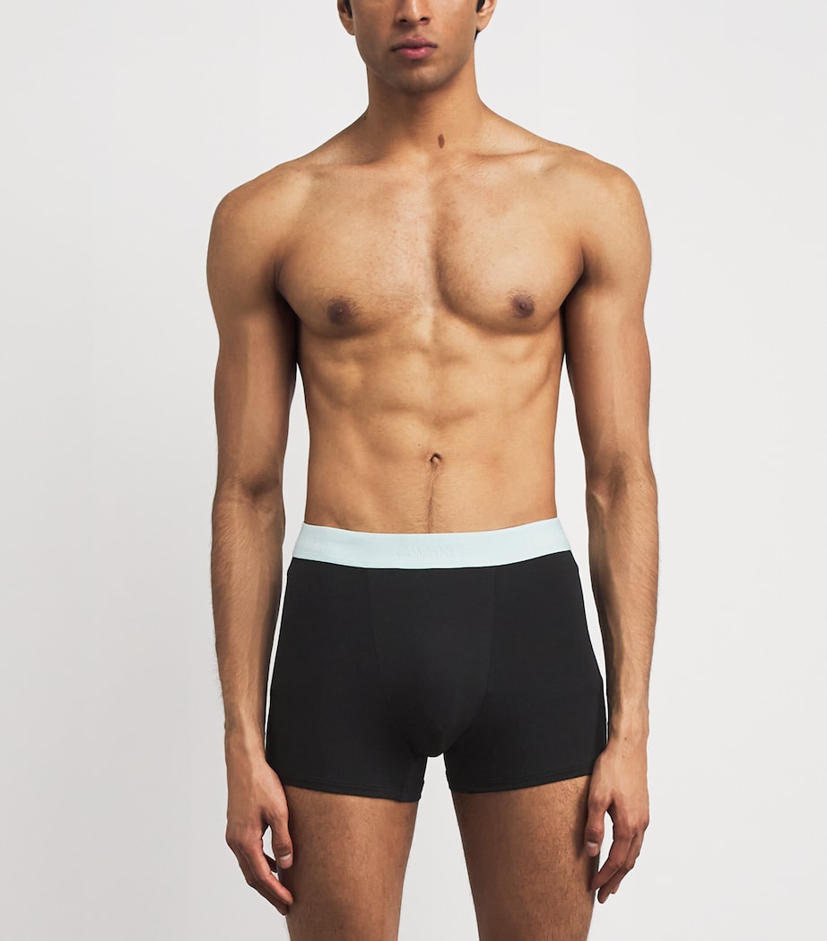 Calvin Klein Mens Cotton Stretch Relaxed Icon Trunks (Pack of 3) Multi Image 2