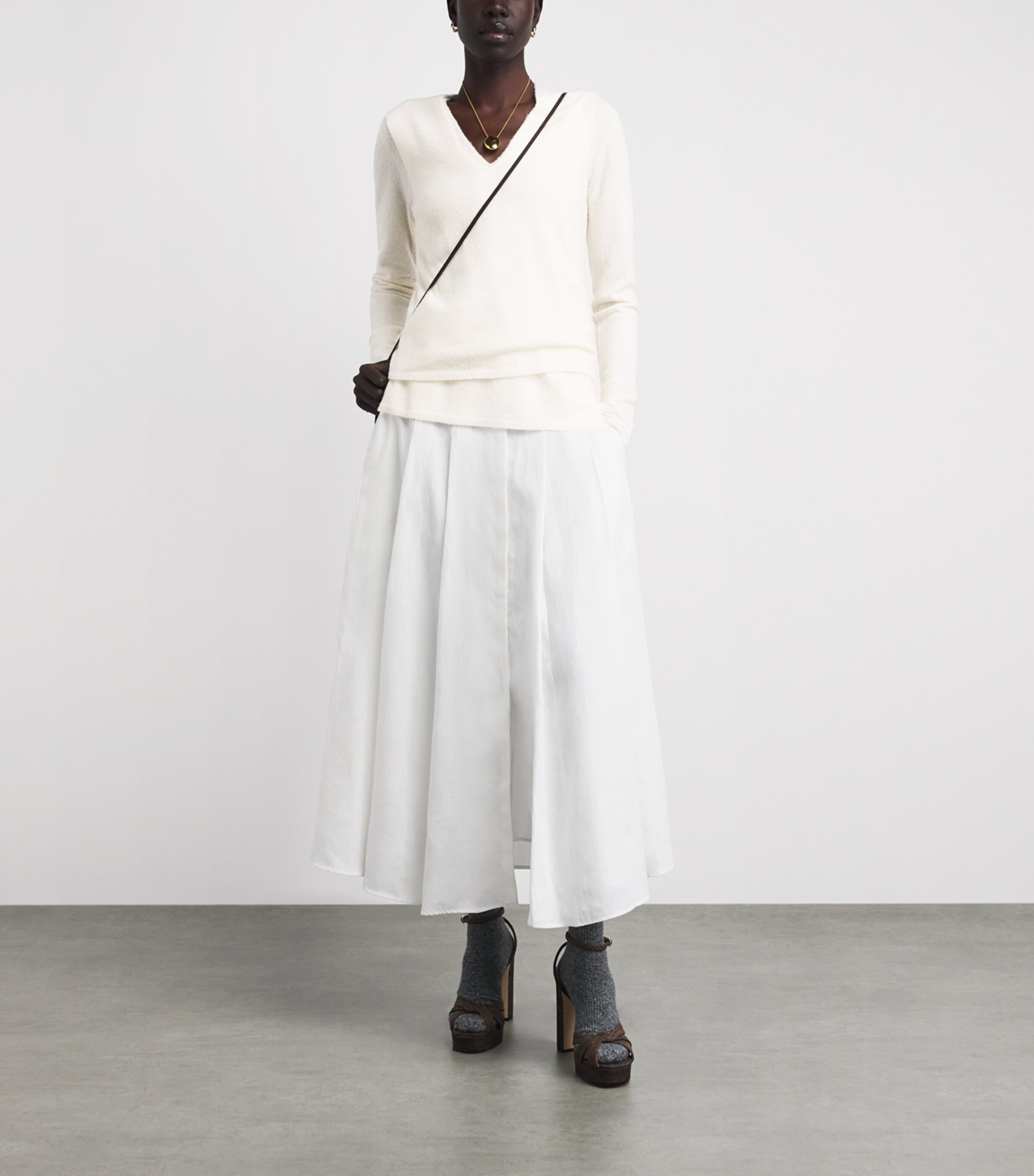Gabriela Hearst Womens Cashmere Bouclé Tank Top Wht White Image 2