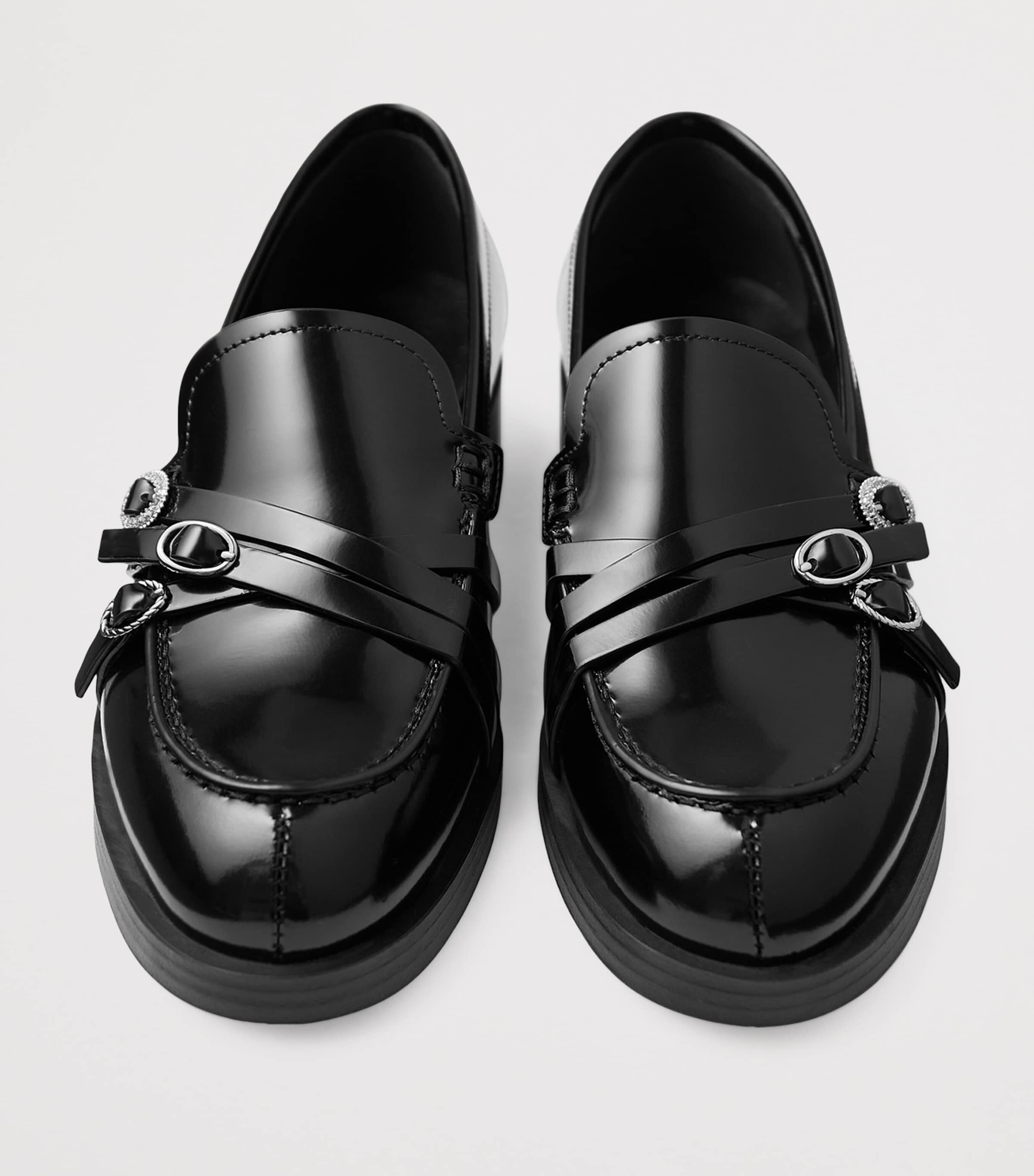 Jimmy Choo Womens Kalia Leather Loafers Black Image 4