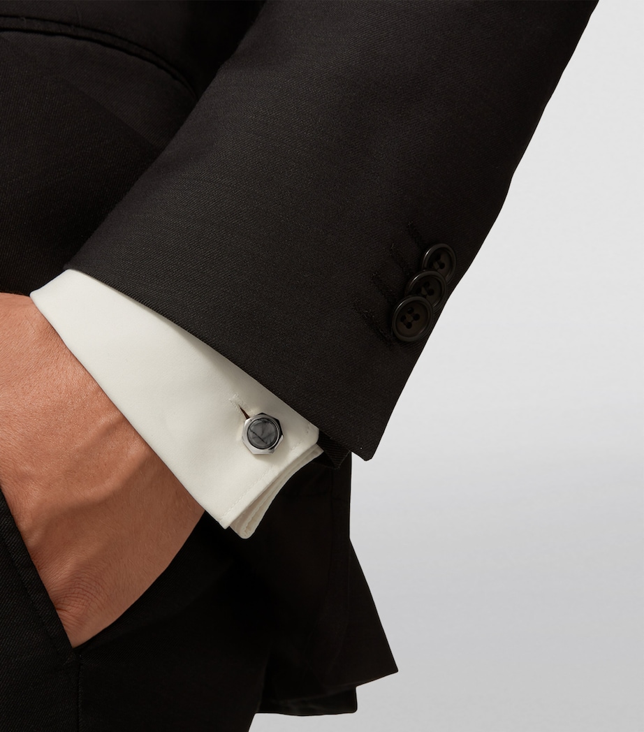 Sterling Silver Santos de Cartier Cufflinks SILVER Image 5