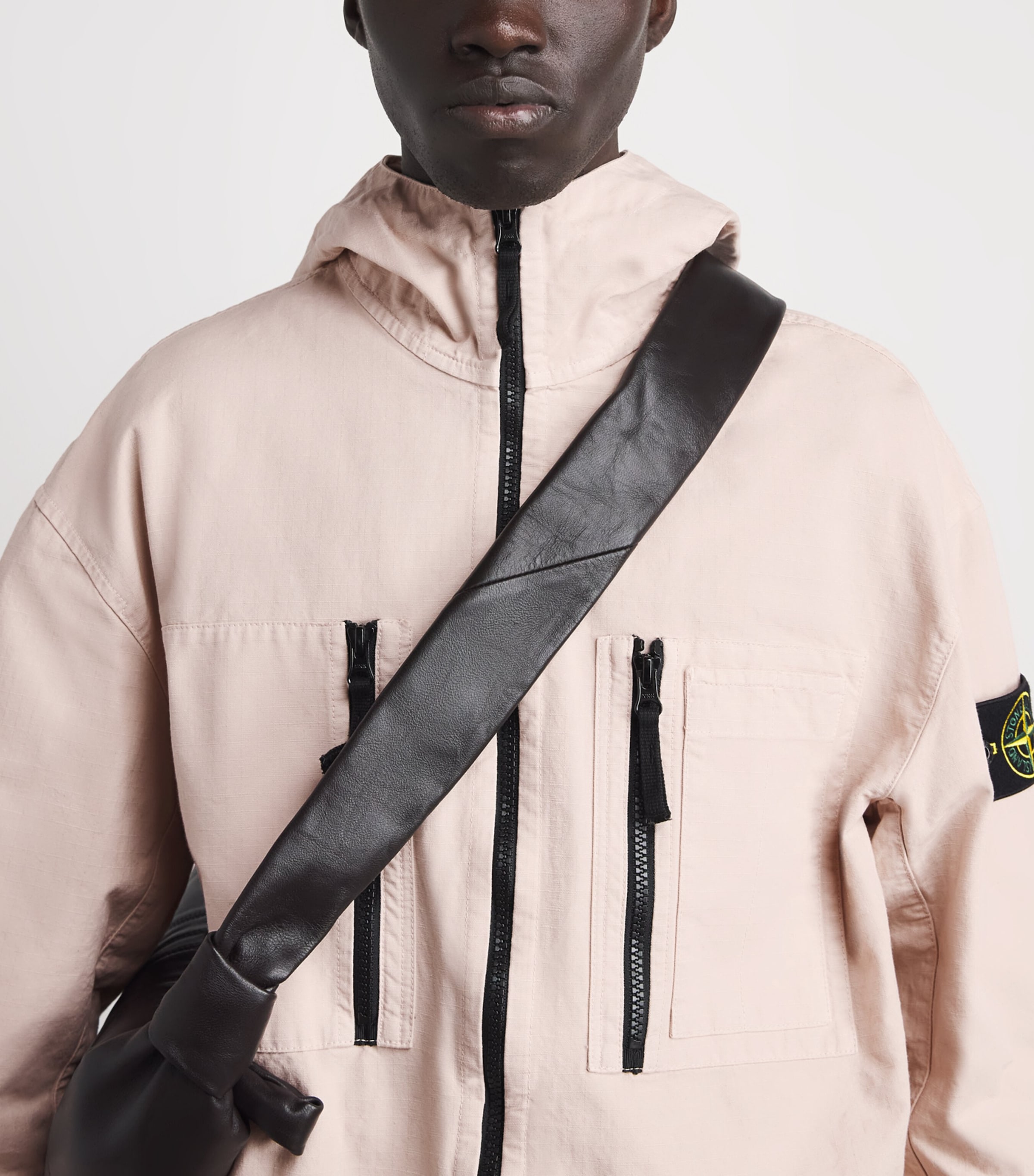 Stone Island Mens Organic Cotton Ripstop Hooded Overshirt Image 3