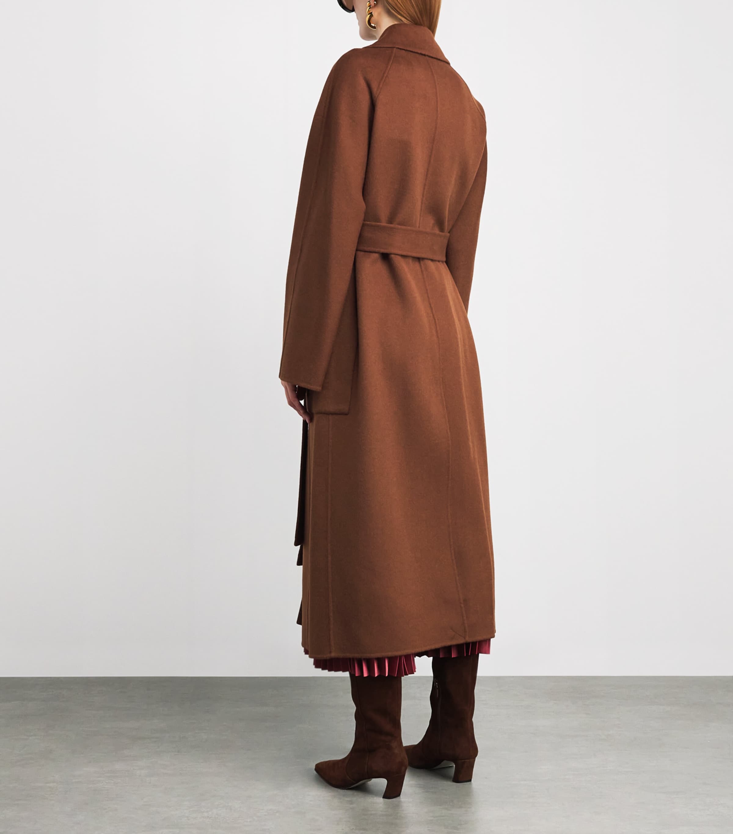 Joseph Womens Wool-Cashmere Spencer Coat Cinnamon Image 4