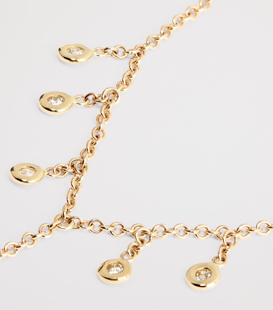 Yellow Gold and Diamond Shaker Finger Bracelet YELLOW GOLD Image 3