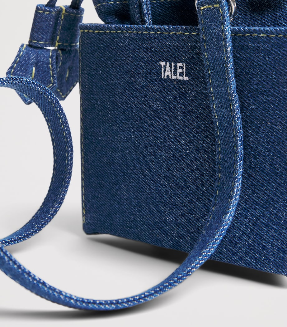 Talel Paris Small Denim Triangle Bag Blue Denim Image 6