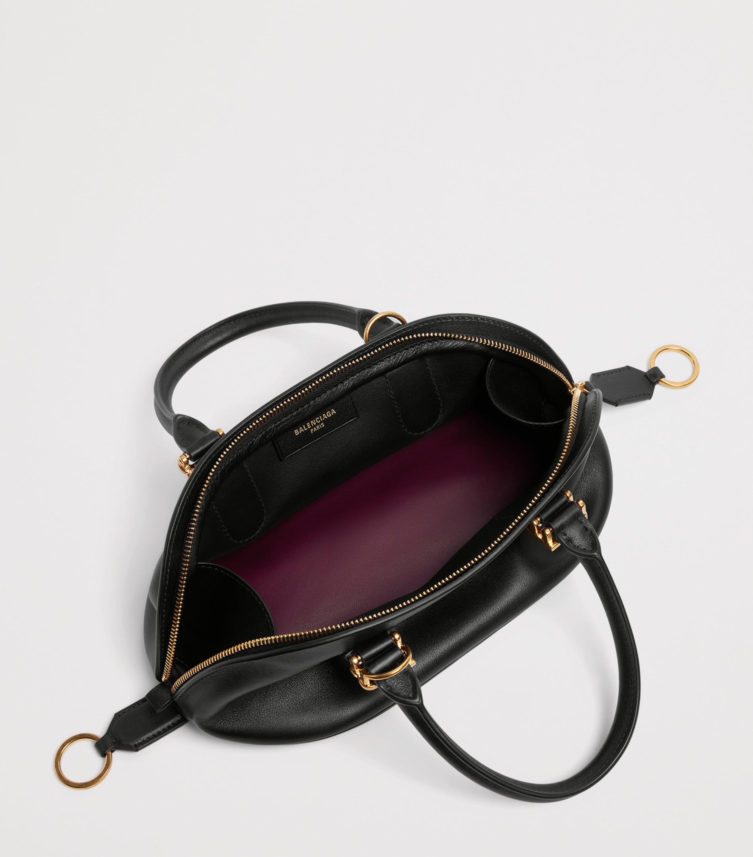 Balenciaga Mini Leather Bolero Bowling Bag Image 8