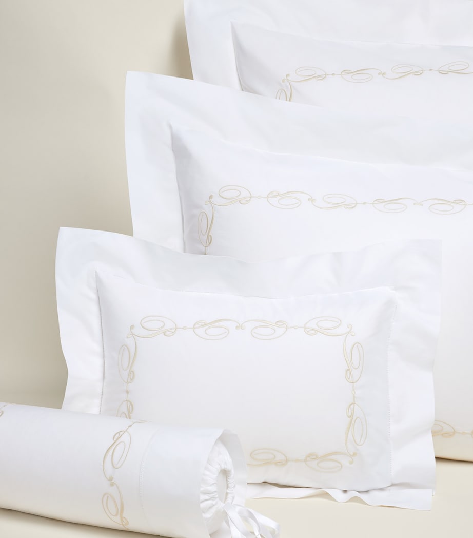 Pratesi Icona Boudoir Pillowcase (30cm x 40cm) White/beige Image 2