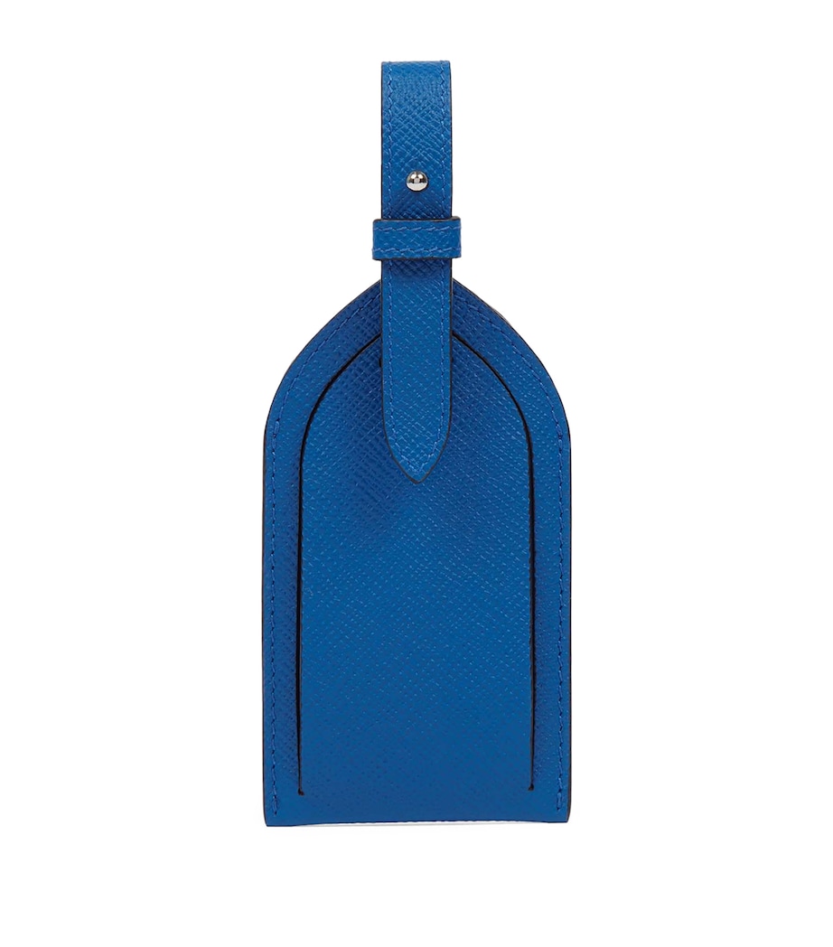 Panama Leather Luggage Tag CERULEAN Image 1