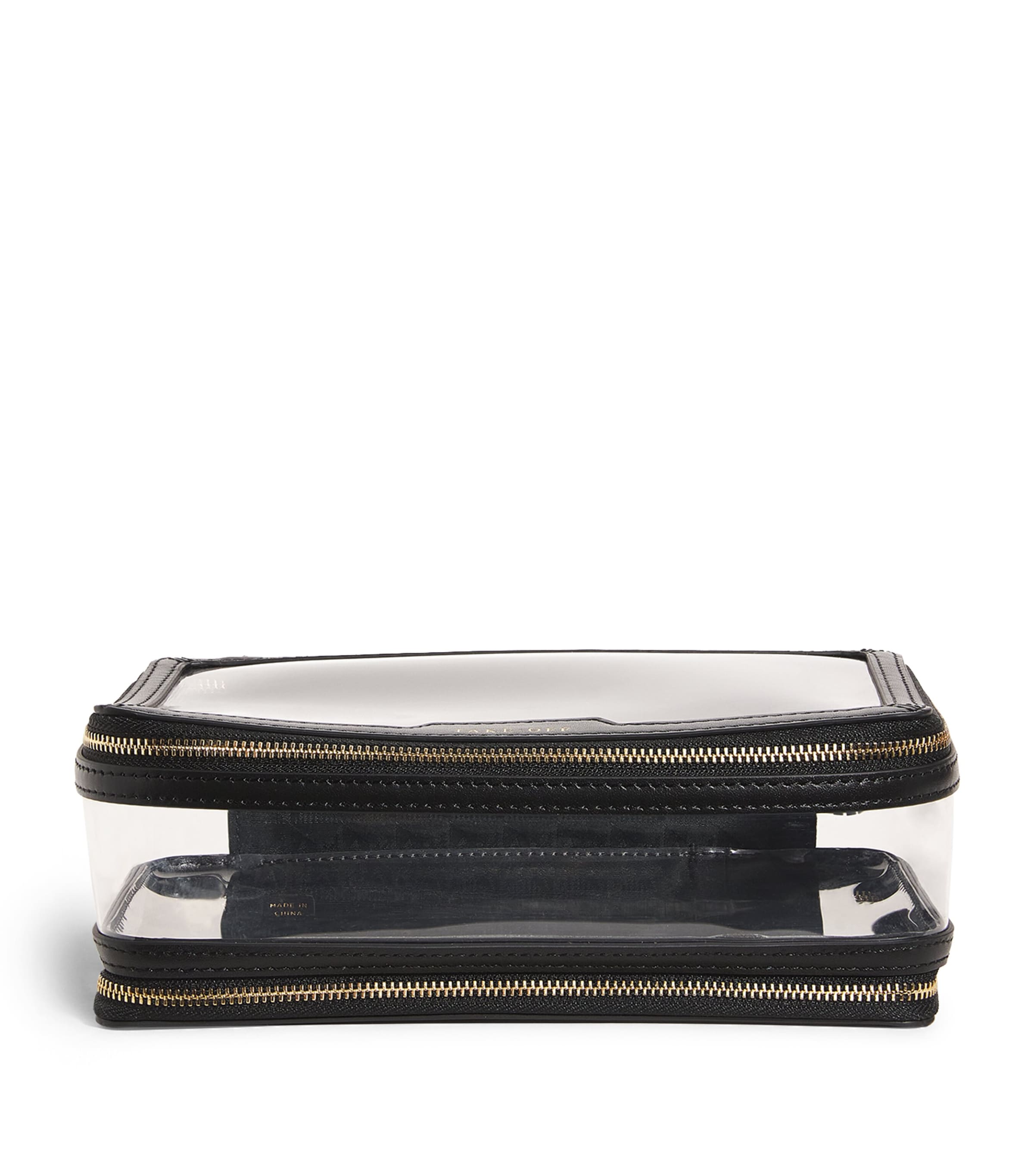 Anya Hindmarch In-flight Leather-trimmed Pvc Cosmetics Case In Neutrals