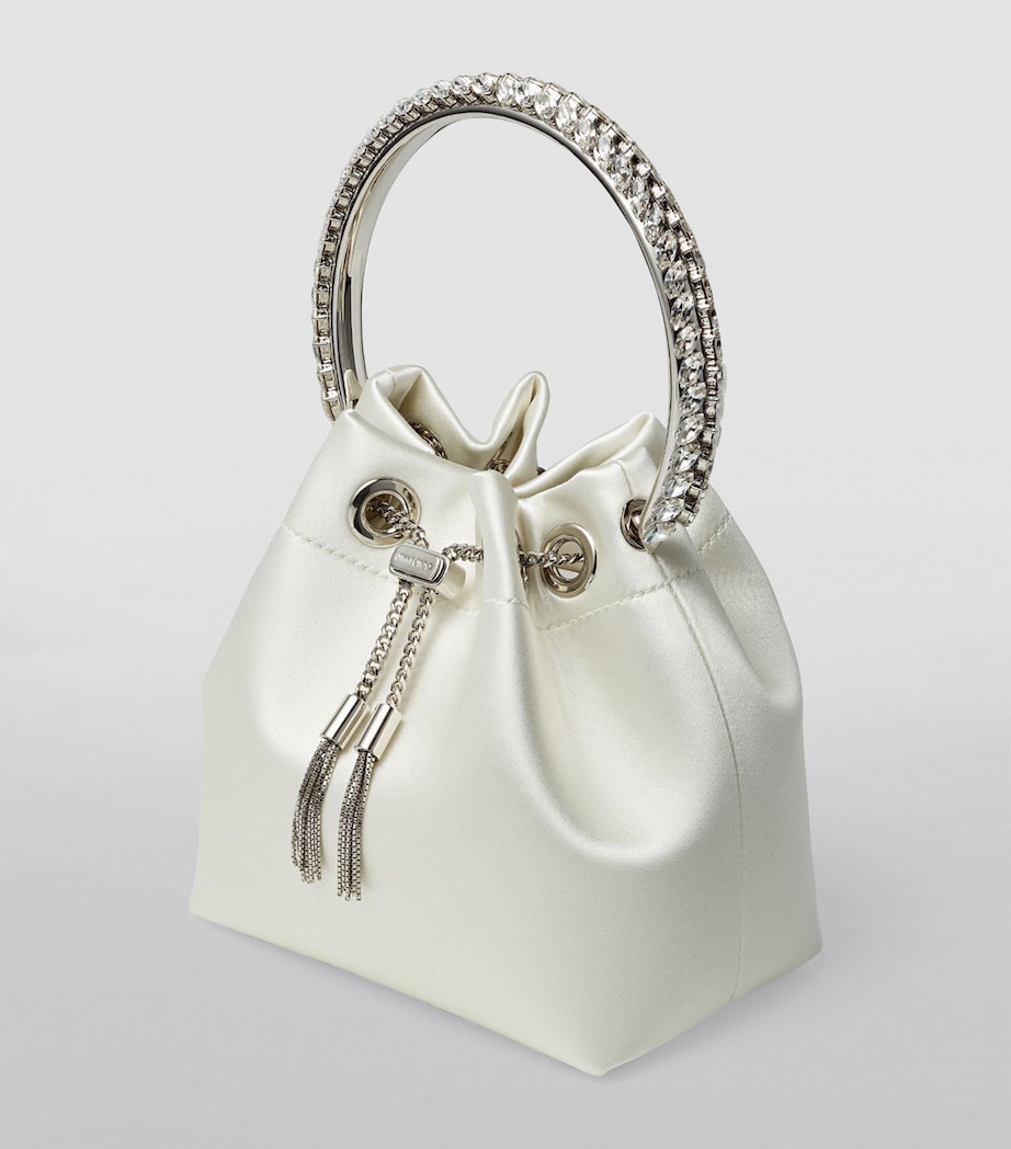 Satin Bon Bon Top-Handle Bag IVORY/CRYSTAL Image 2