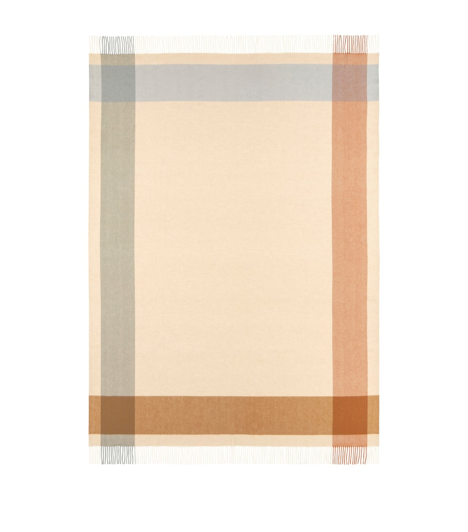 Wool Block Border Throw (190cm x 140cm) WARM Image 2