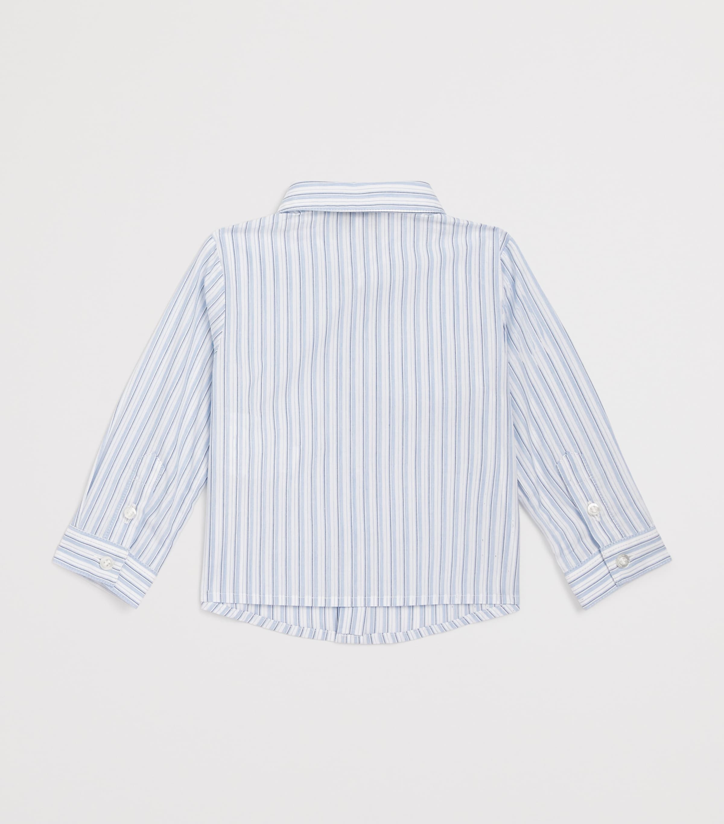 Cotton Stripe Shirt (4-16 Years) S.WHITE-L.BLUE Image 2
