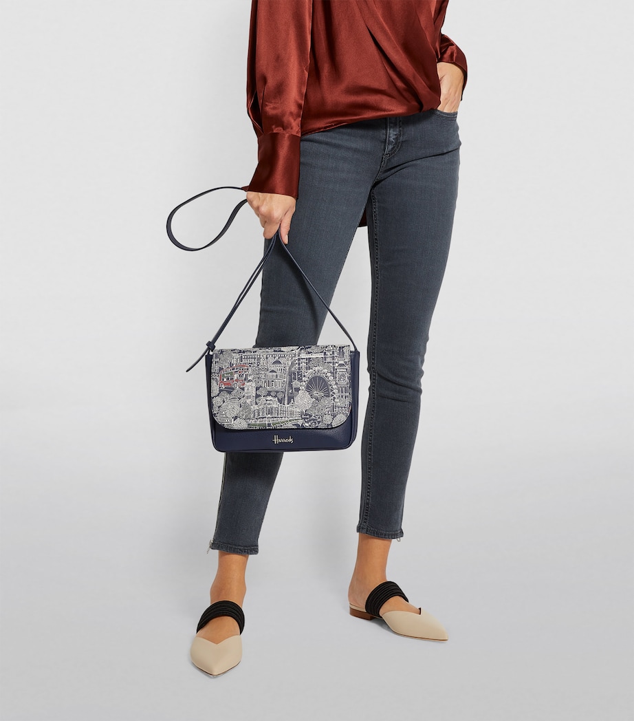 Harrods Landmarks Crossbody Bag Blue Image 5