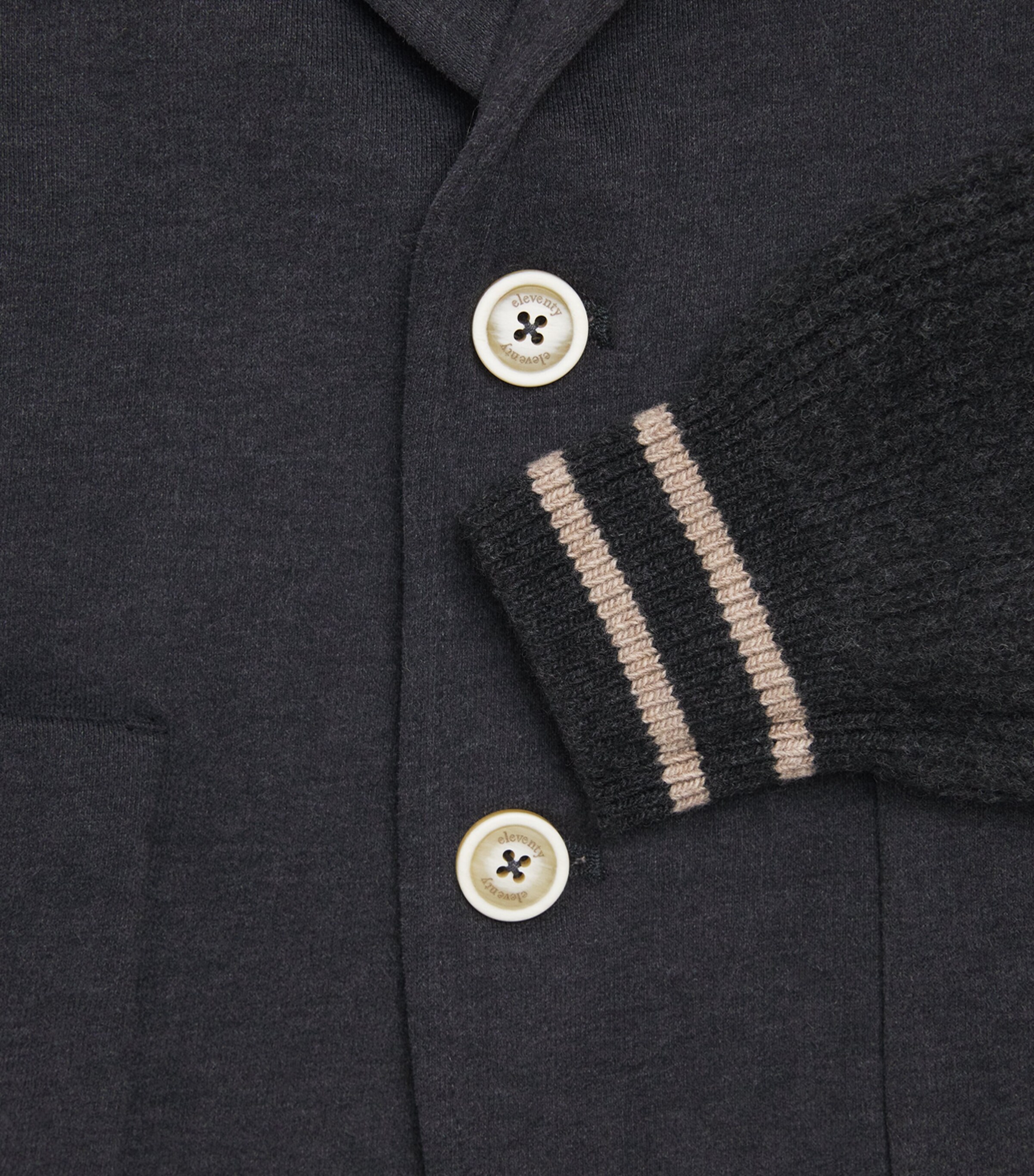 Eleventy Kids Cotton-Cashmere Knitted Blazer (2-16 Years) Antracite Mel Image 3
