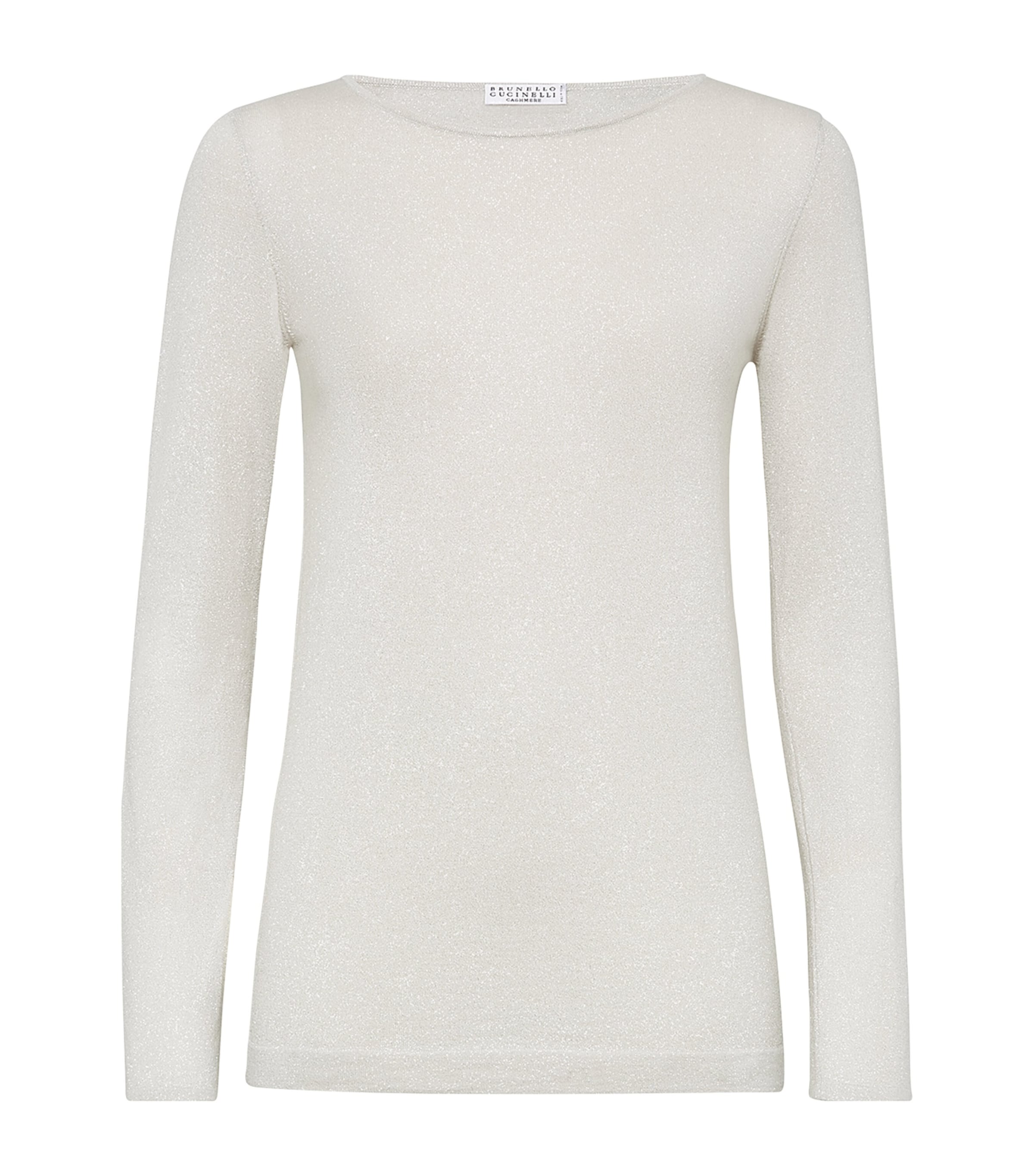 Brunello Cucinelli Cashmere-silk-blend Sweater In White