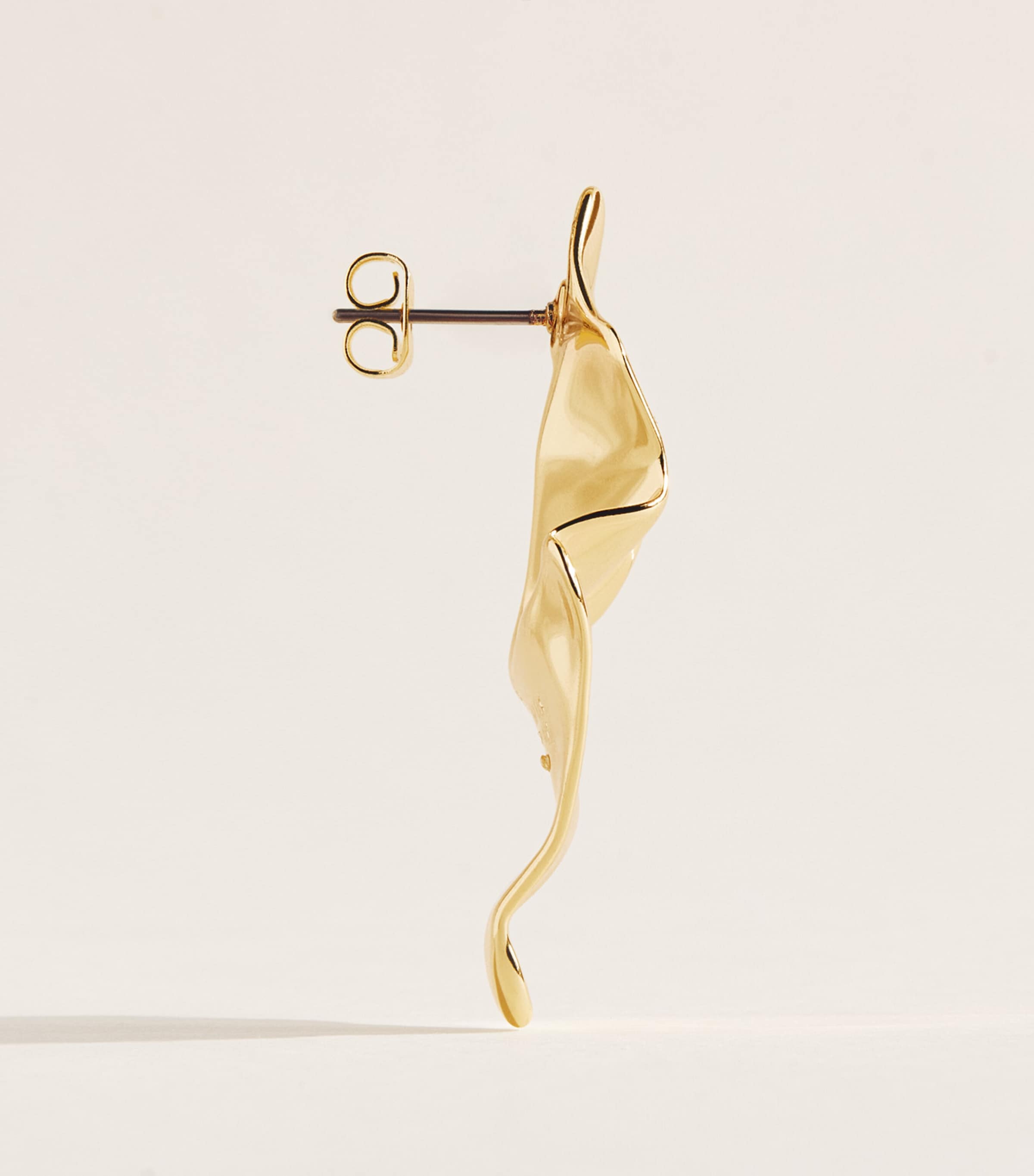 Alexis Bittar Gold-Plated Crumpled Earrings Gold Image 3