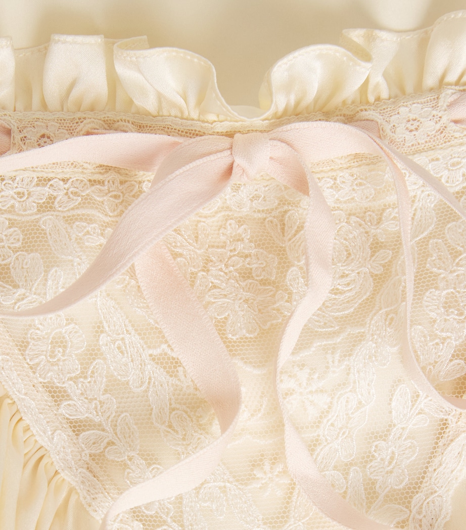 Chloé Womens Silk Ruffled Top Eden White Image 2