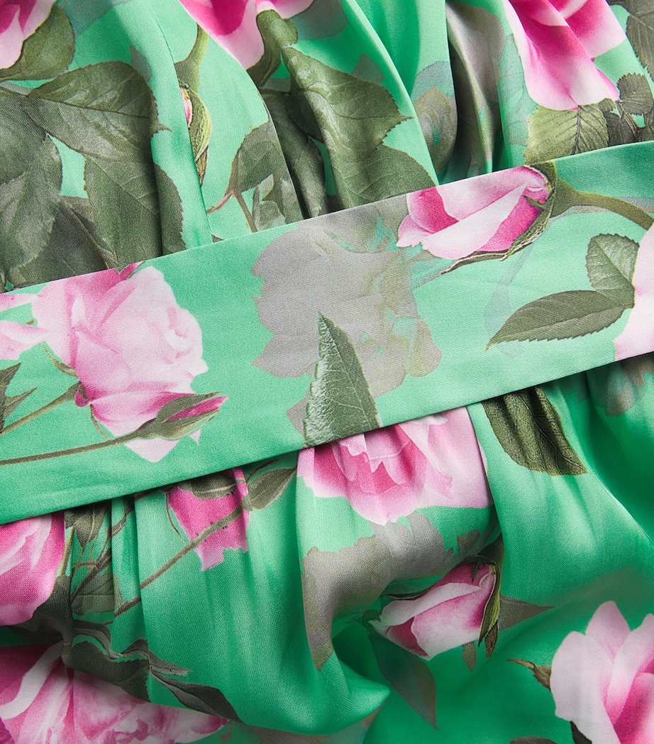 Satin Floral Virlen Mini Dress GSAG-GREEN MULTI Image 5