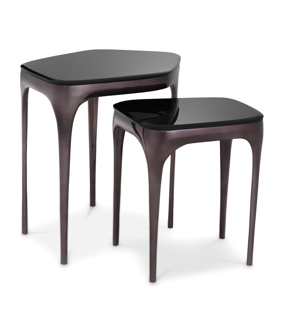 Set of 2 Deacon Side Tables BLACK Image 2