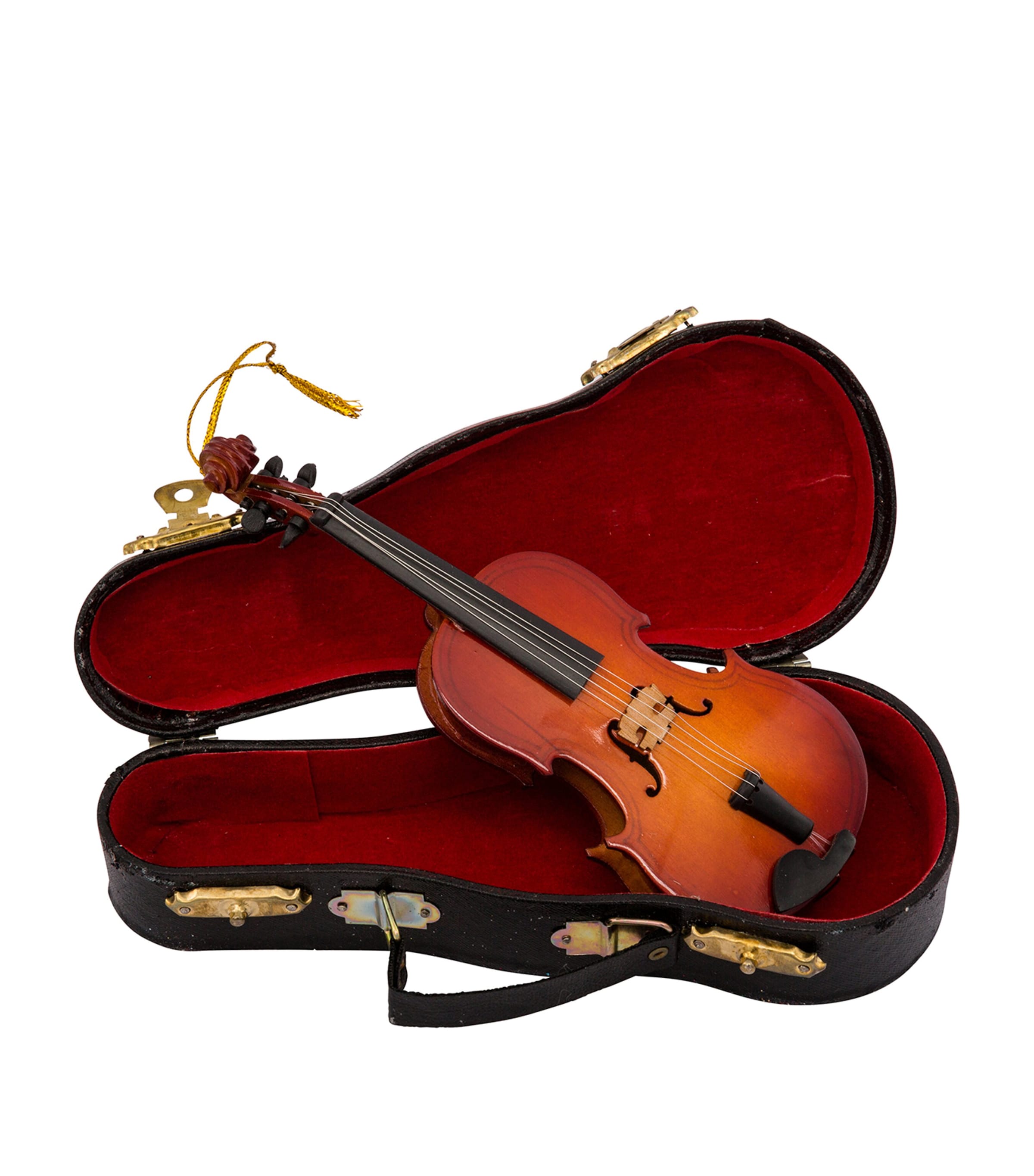 Kurt.S.Adler Wood Violin Tree Decoration Image 1