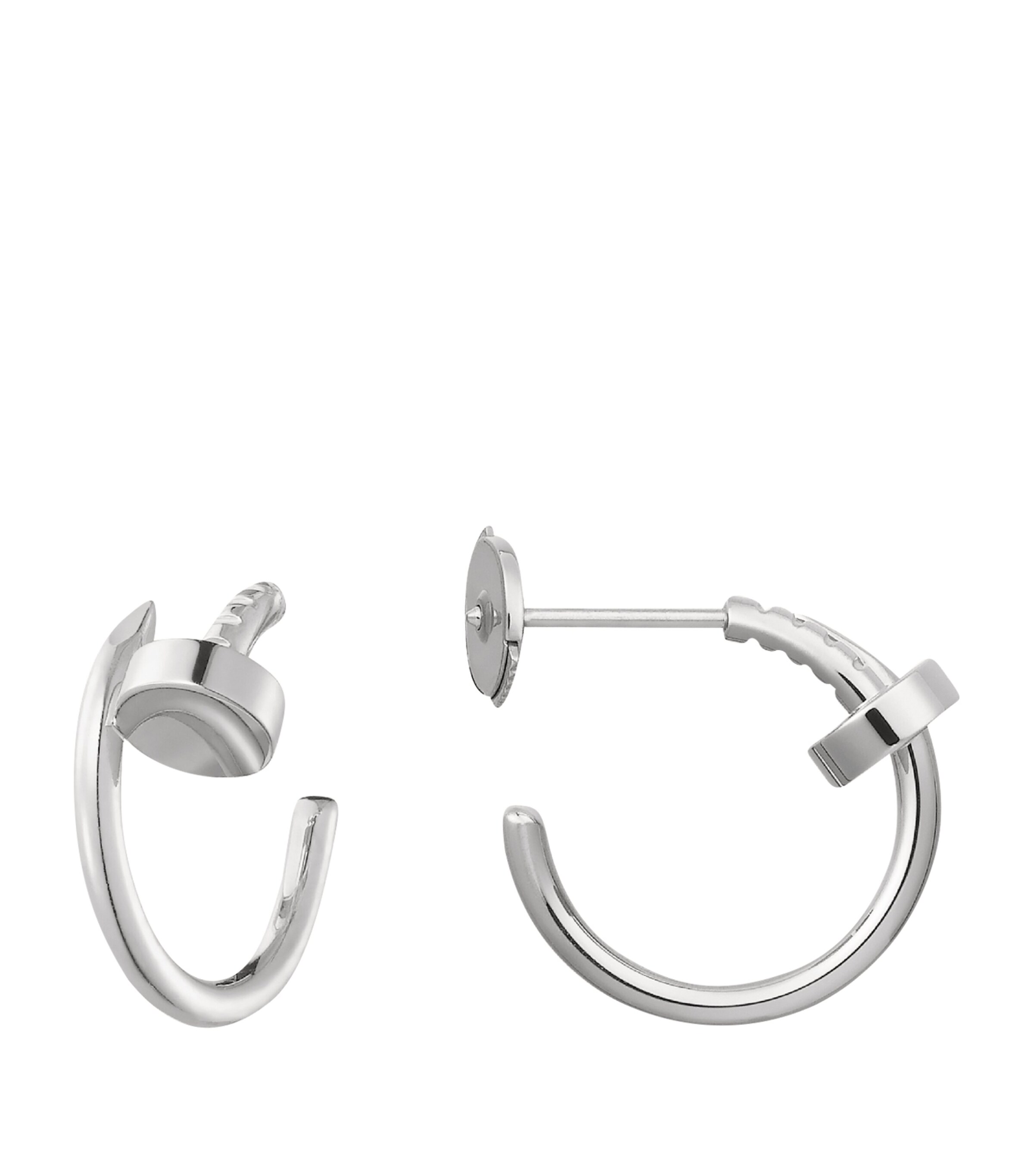 White Gold Juste un Clou Hoop Earrings WHITE GOLD Image 4