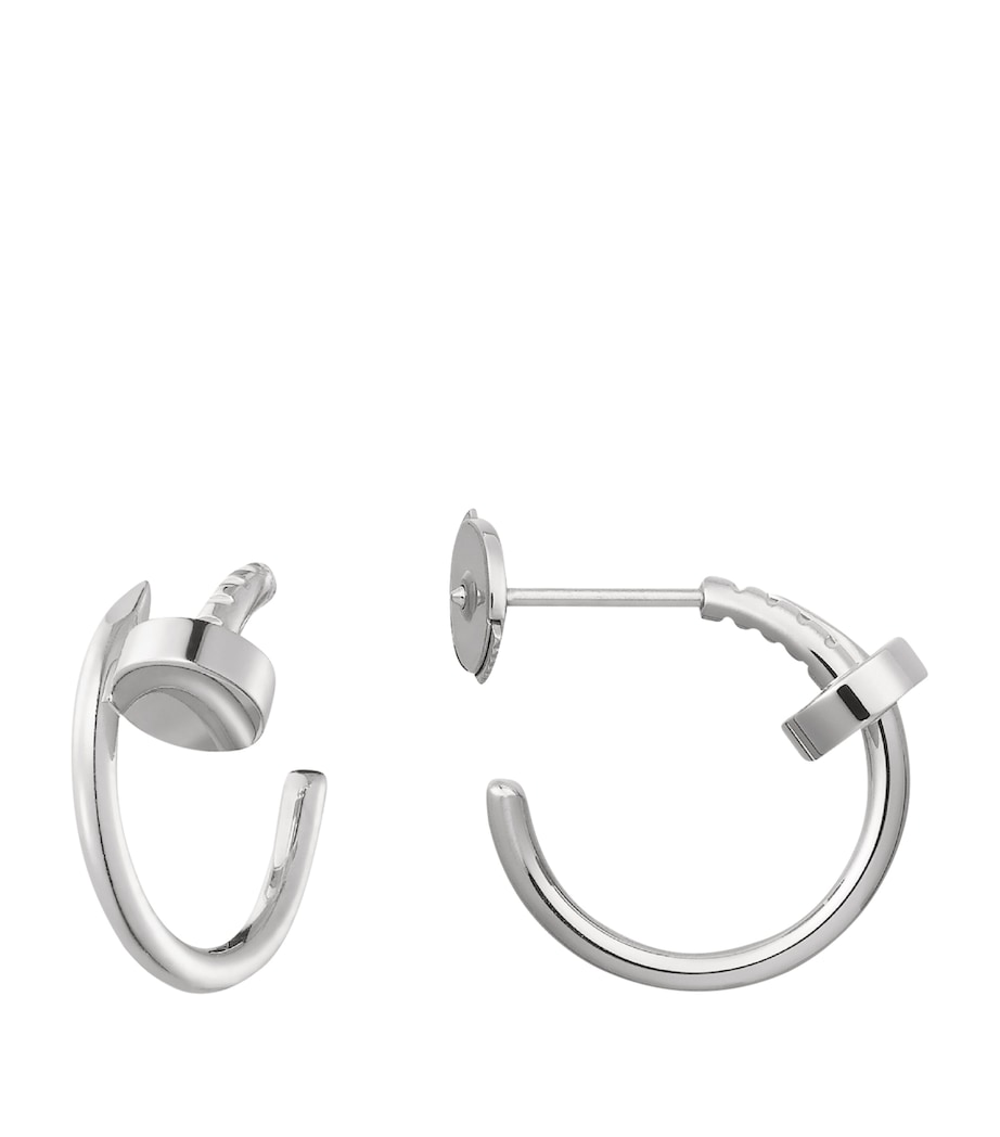 White Gold Juste un Clou Hoop Earrings WHITE GOLD Image 4