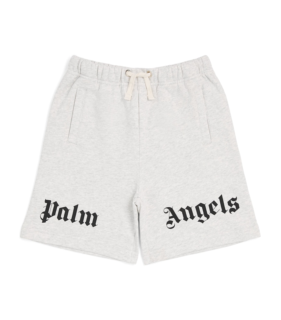 Palm Angels Kids Logo Sweatshorts (4-12+ Years) Gri Mel/mel Gry Image 1