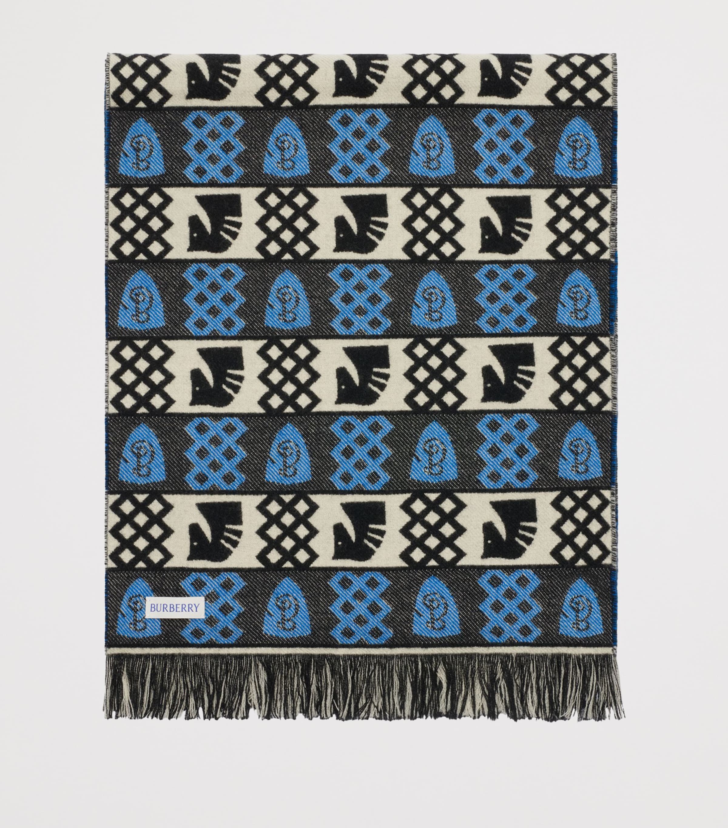 Wool Fair Isle Scarf BLACK/CALICO/KNIGHT Image 2