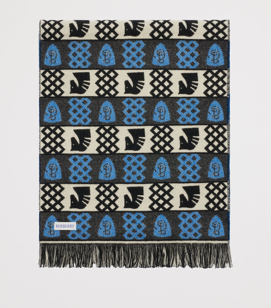 Wool Fair Isle Scarf BLACK/CALICO/KNIGHT Image 2