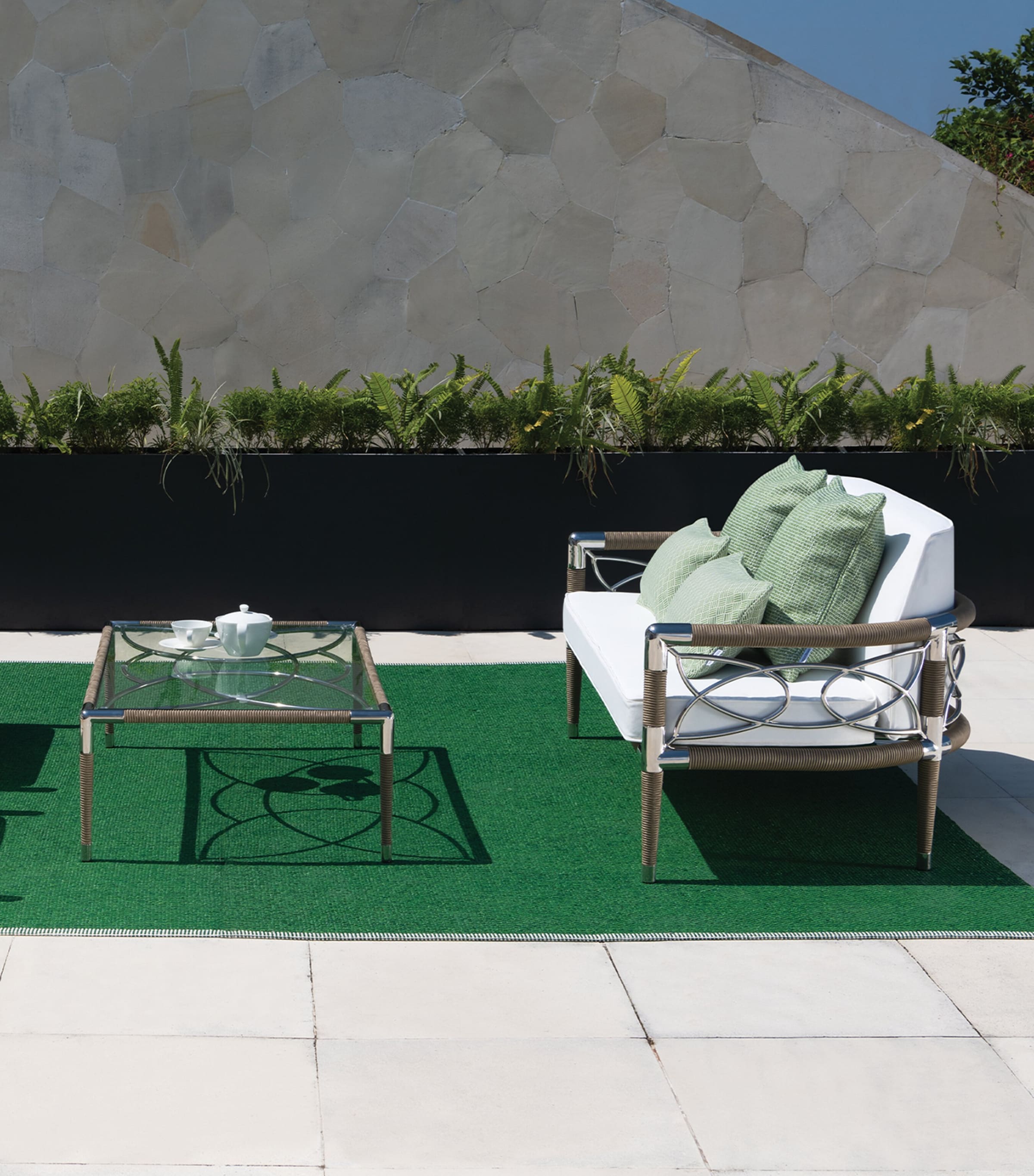 Davos Outdoor 2-Seater Sofa SLATE Image 2