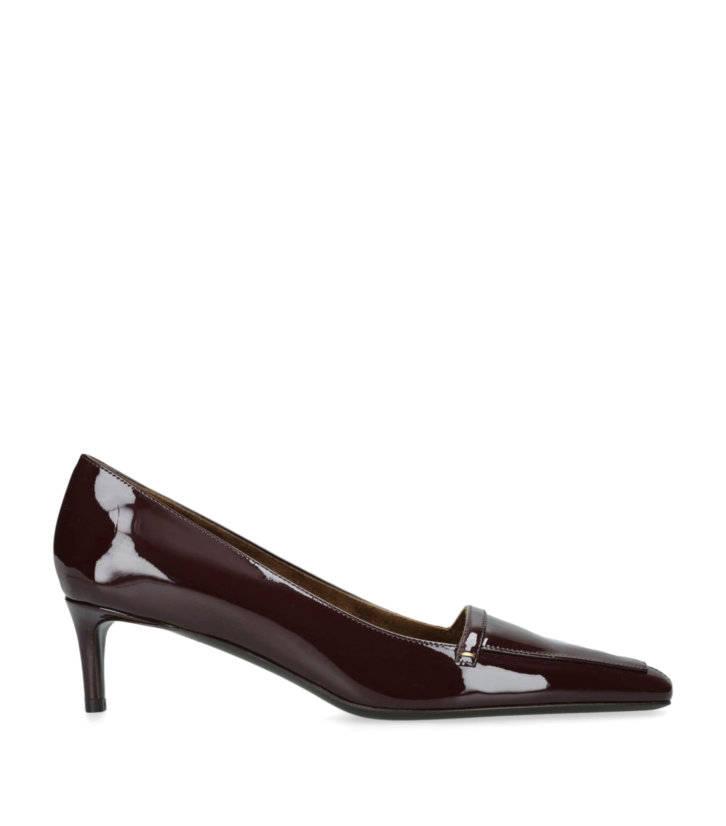 Khaite Patent Leather Celia Pumps 50 In Burgundy