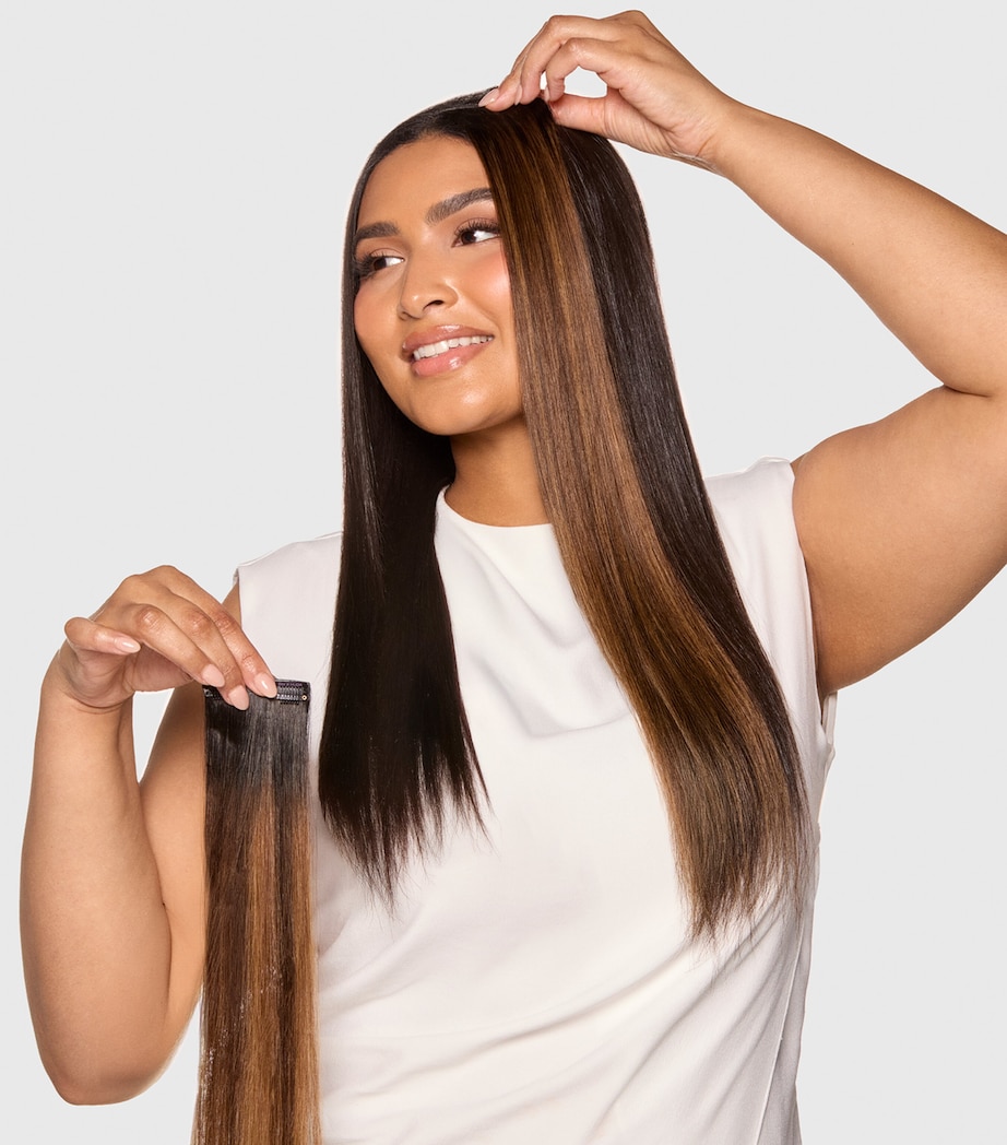 Beauty Works x Huda BARELY THERE Mix & Match Minis Clip-In Hair Extensions (20") HUDA Image 6