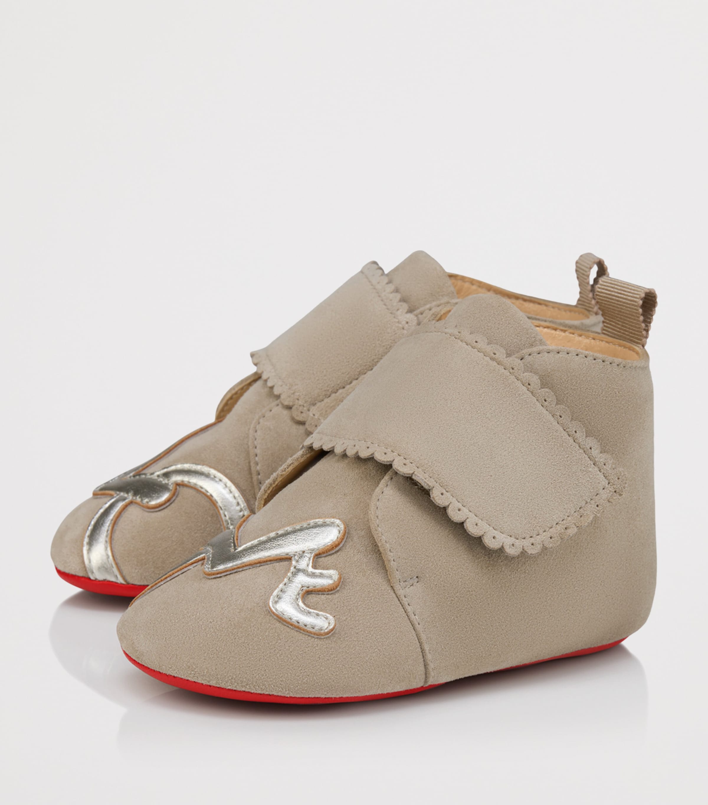 Christian Louboutin Kids 이지 베이비 러브 가죽 부티
