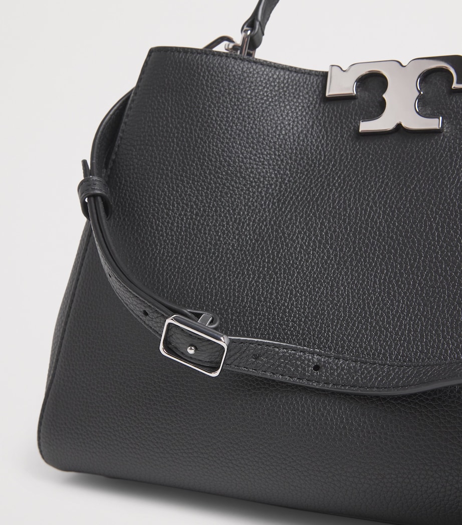 Large Leather Eleanor Top-Handle Bag BLACK Image 6