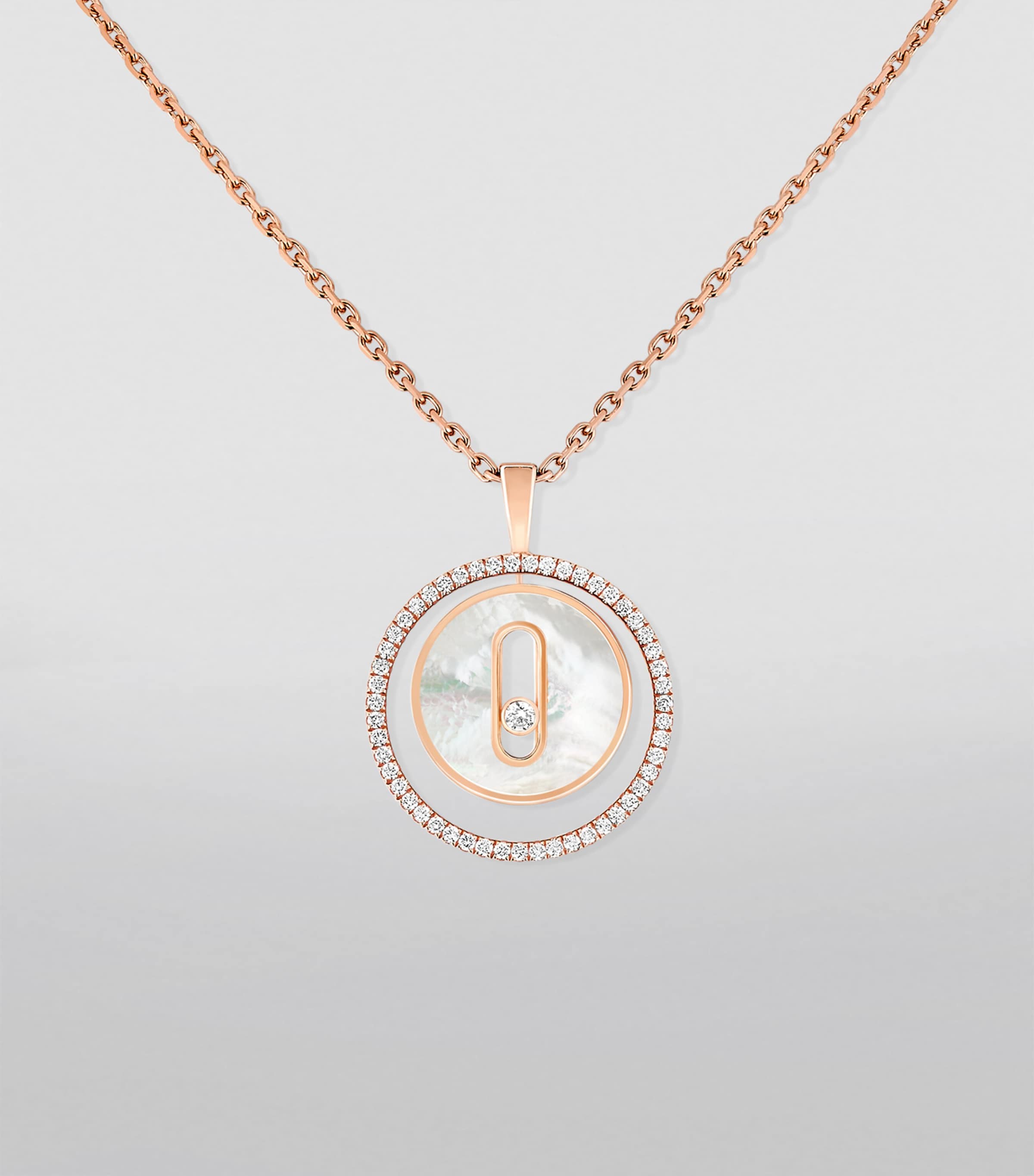 Rose Gold, Diamond and Mother-of-Pearl Lucky Move Necklace PINK GOLD Image 2
