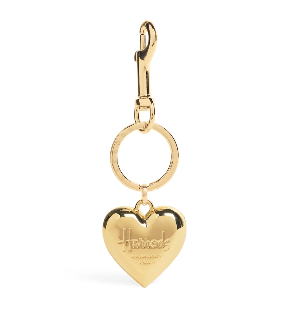 Metal Heart Keyring GOLD Image 1