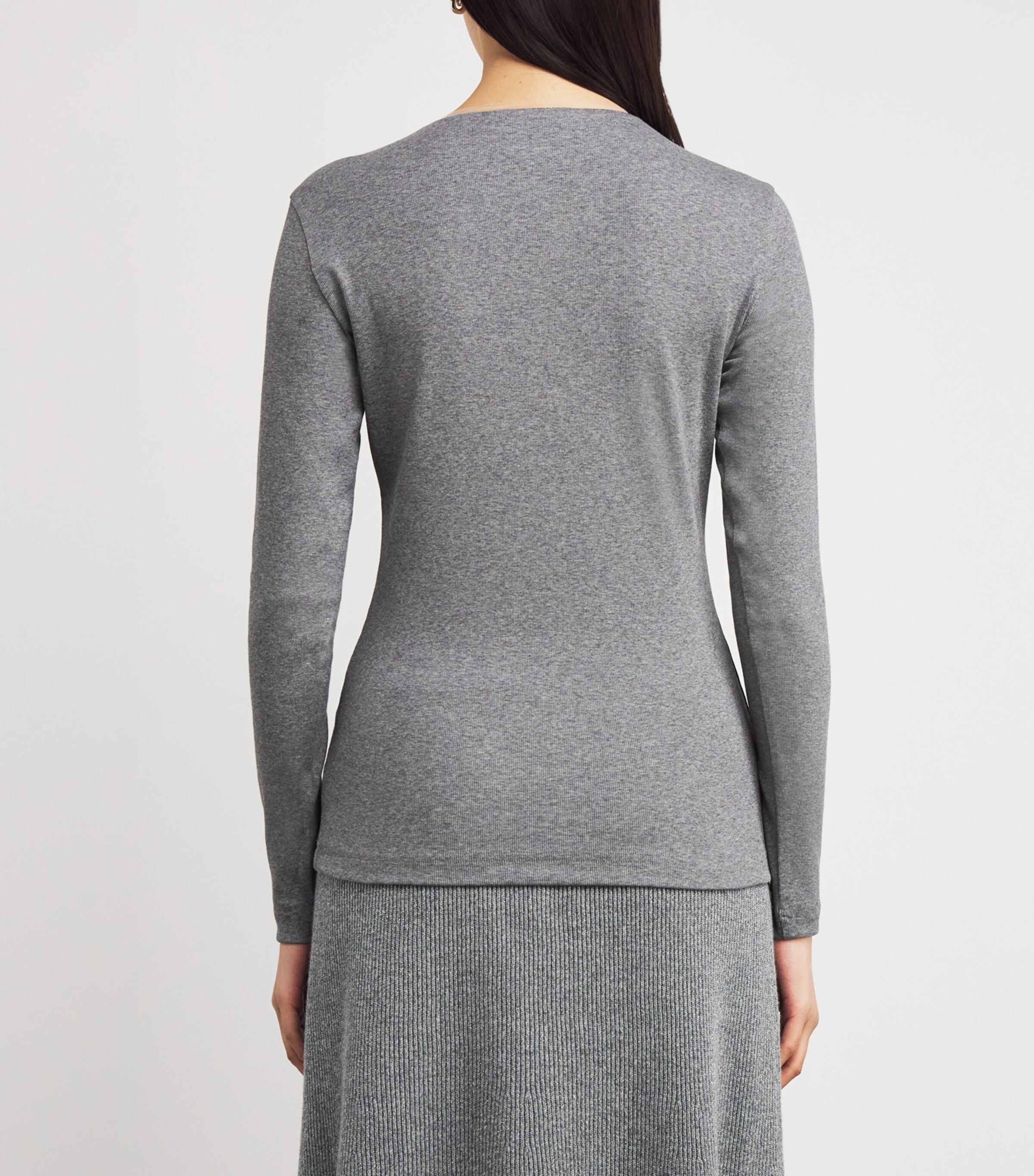 Fabiana Filippi Womens Embellished Mesh-Trim Sweater Roccia Image 4