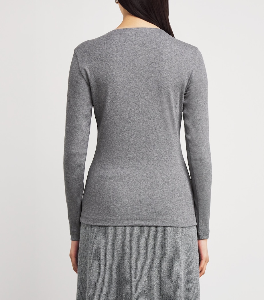 Embellished Mesh-Trim Sweater 8132 ROCCIA Image 4