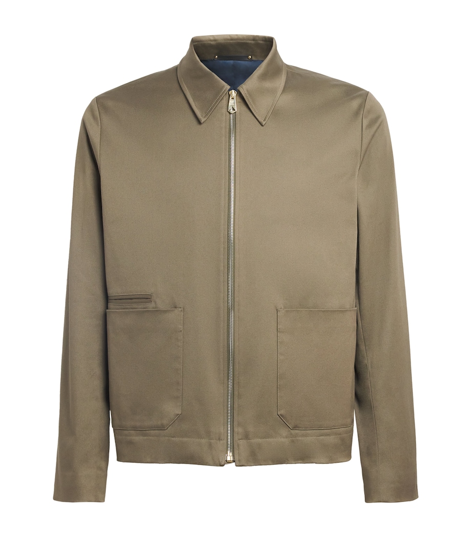 Cotton-Blend Bomber Jacket GREY-74 Image 1