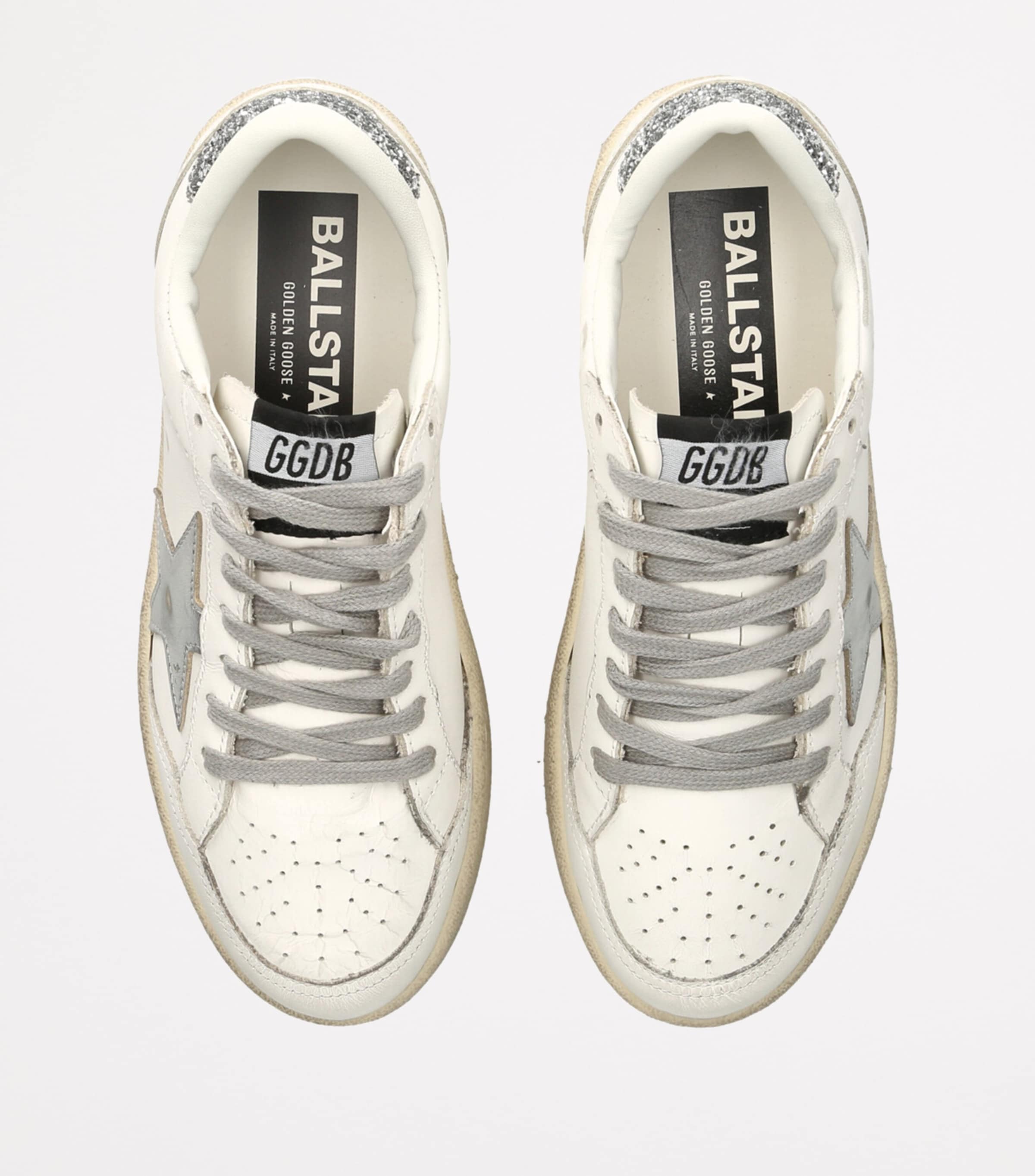 Leather Ball-Star Low-Top Sneakers WHITE/COMB Image 4