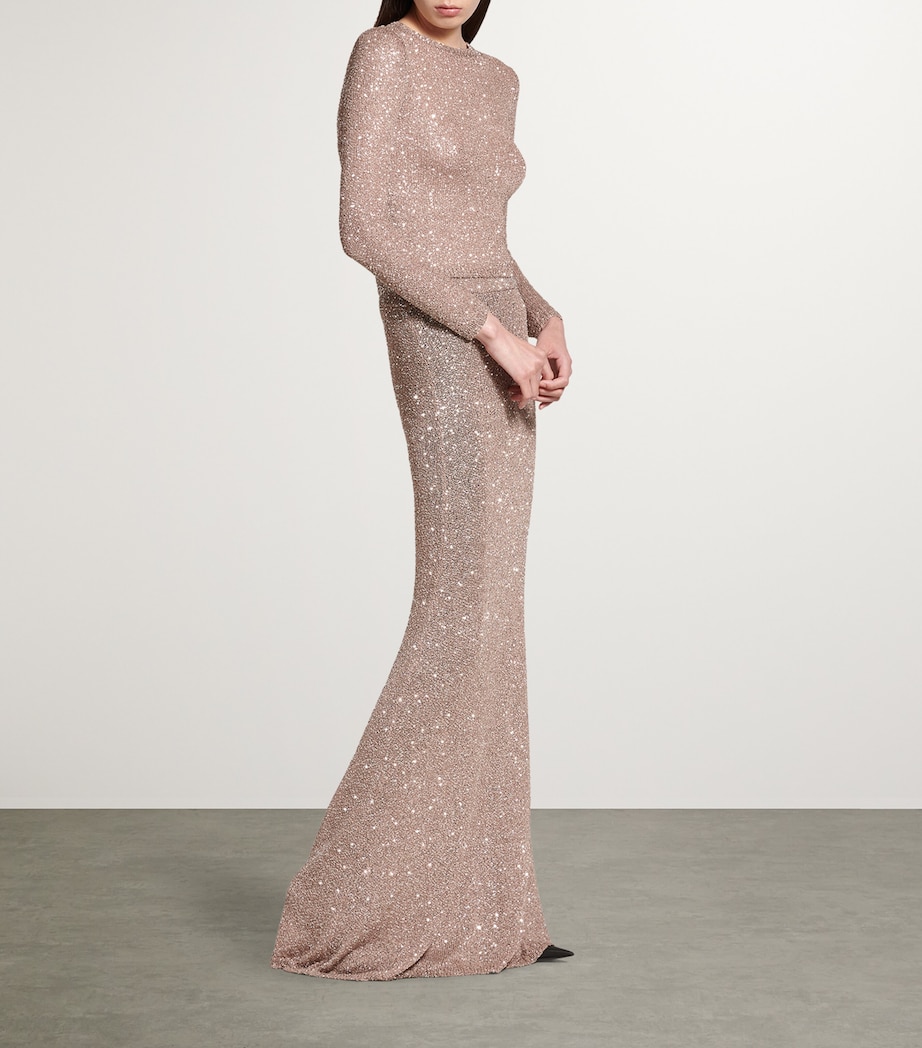 Sequinned Maxi Skirt 2182 Image 3