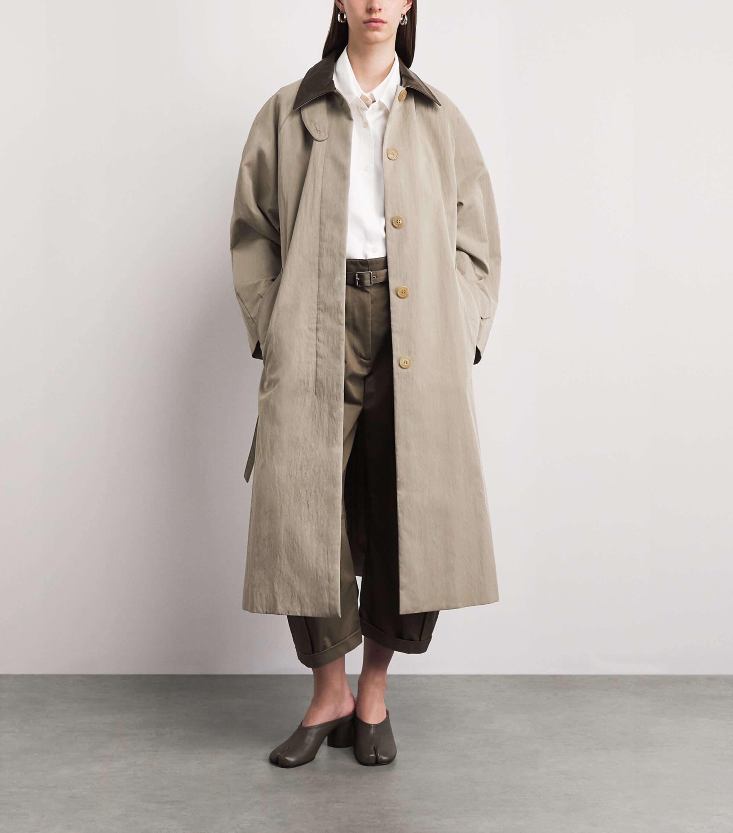 Acne Studios Womens Double-Layer Collared Shirt Anc White/white Image 2