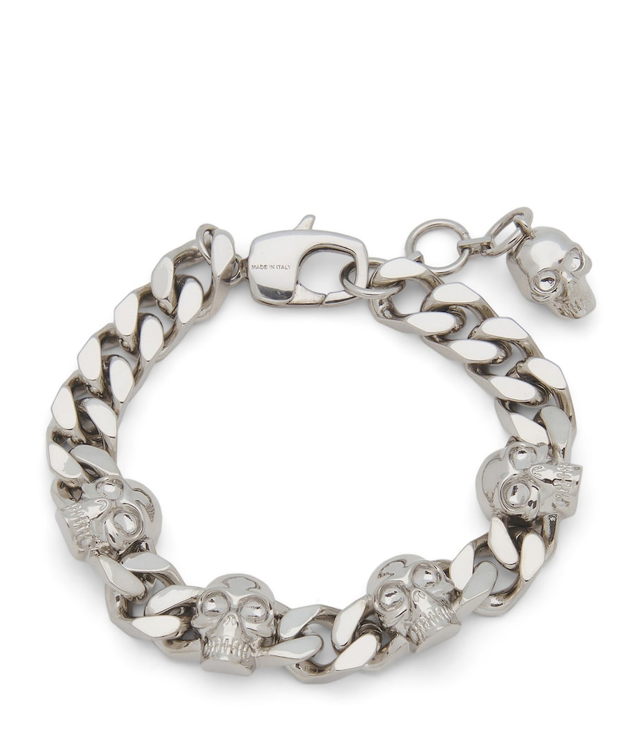 Palladium-Plated Skull Chain Bracelet 0926 Image 1